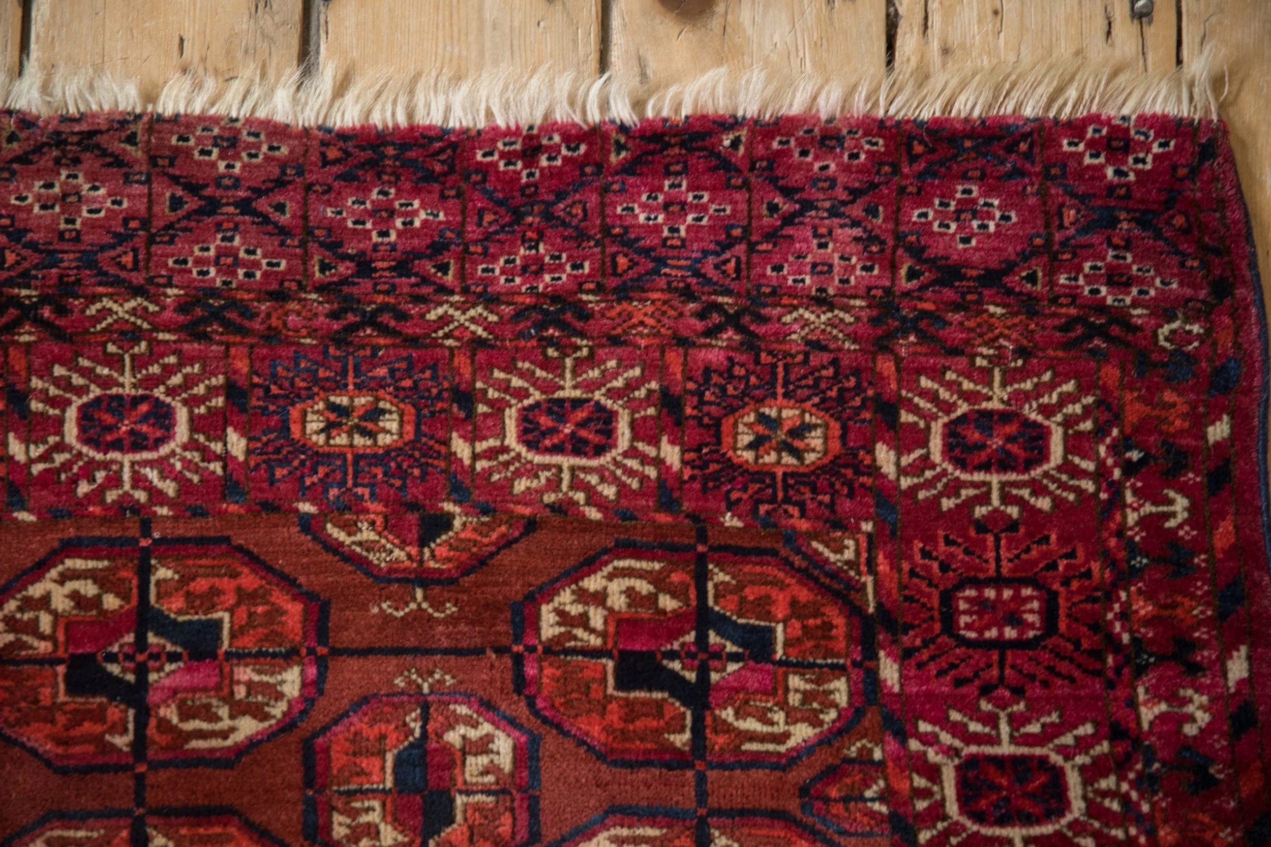 3.5x4 Antique Turkmen Square Rug - Image 3