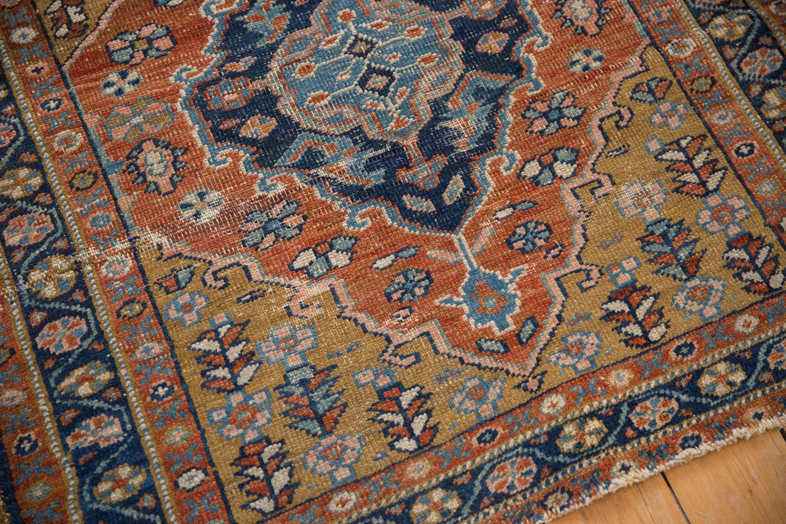 3.5x4 Vintage Heriz Square Rug - Image 5