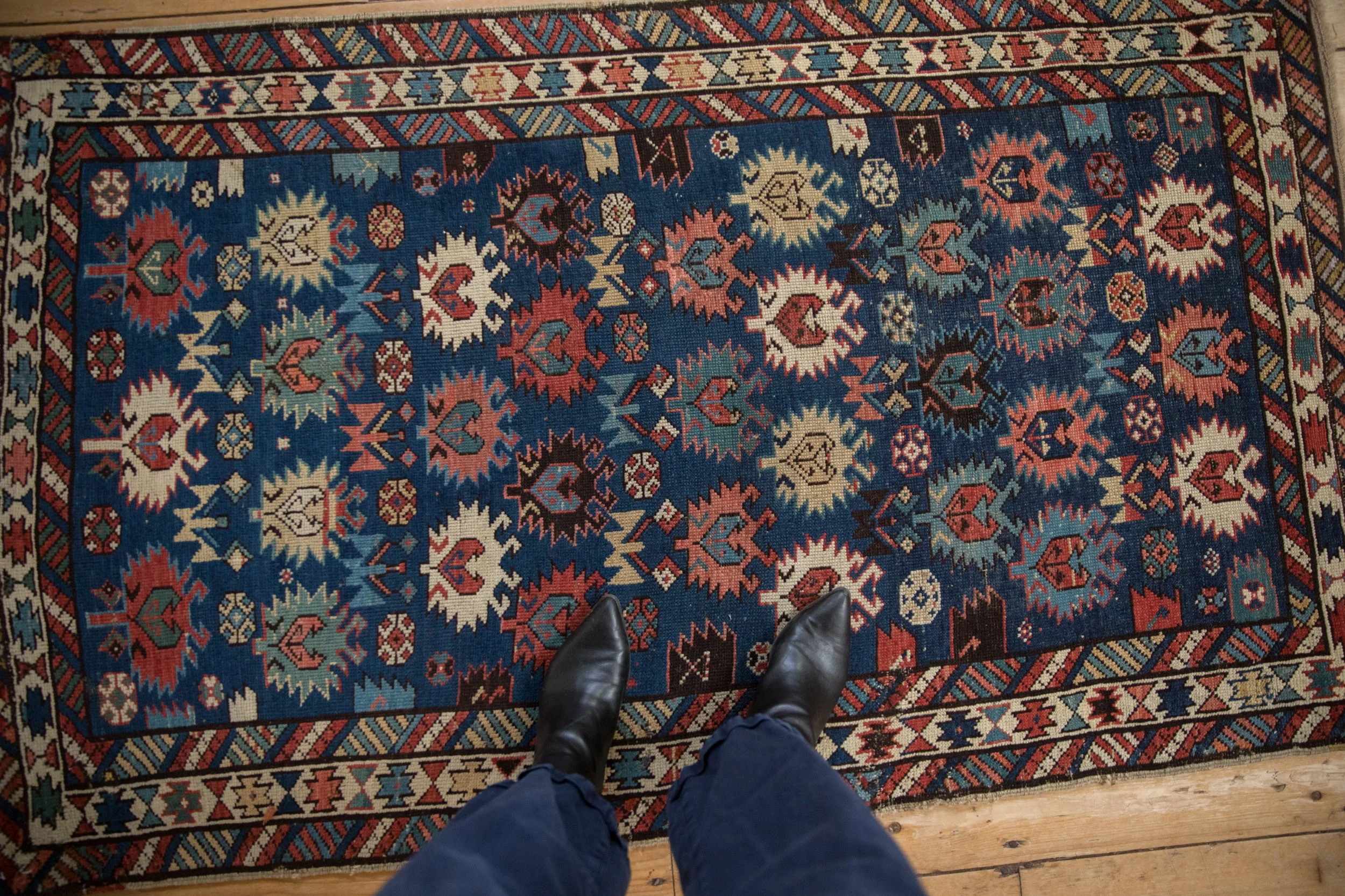3.5x5.5 Antique Caucasian Rug - Image 2
