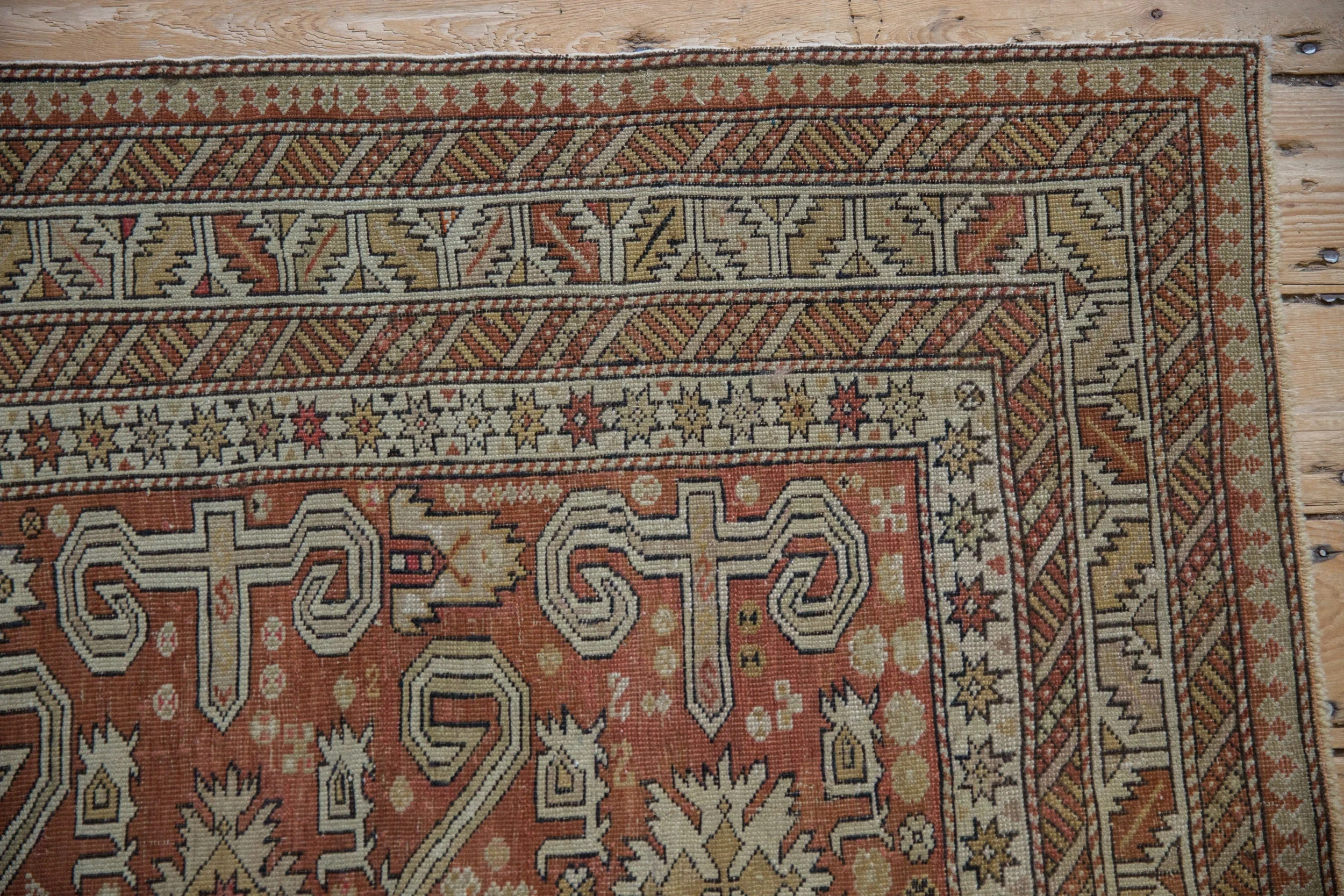 3.5x5.5 Antique Distressed Shirvan Rug - Image 3