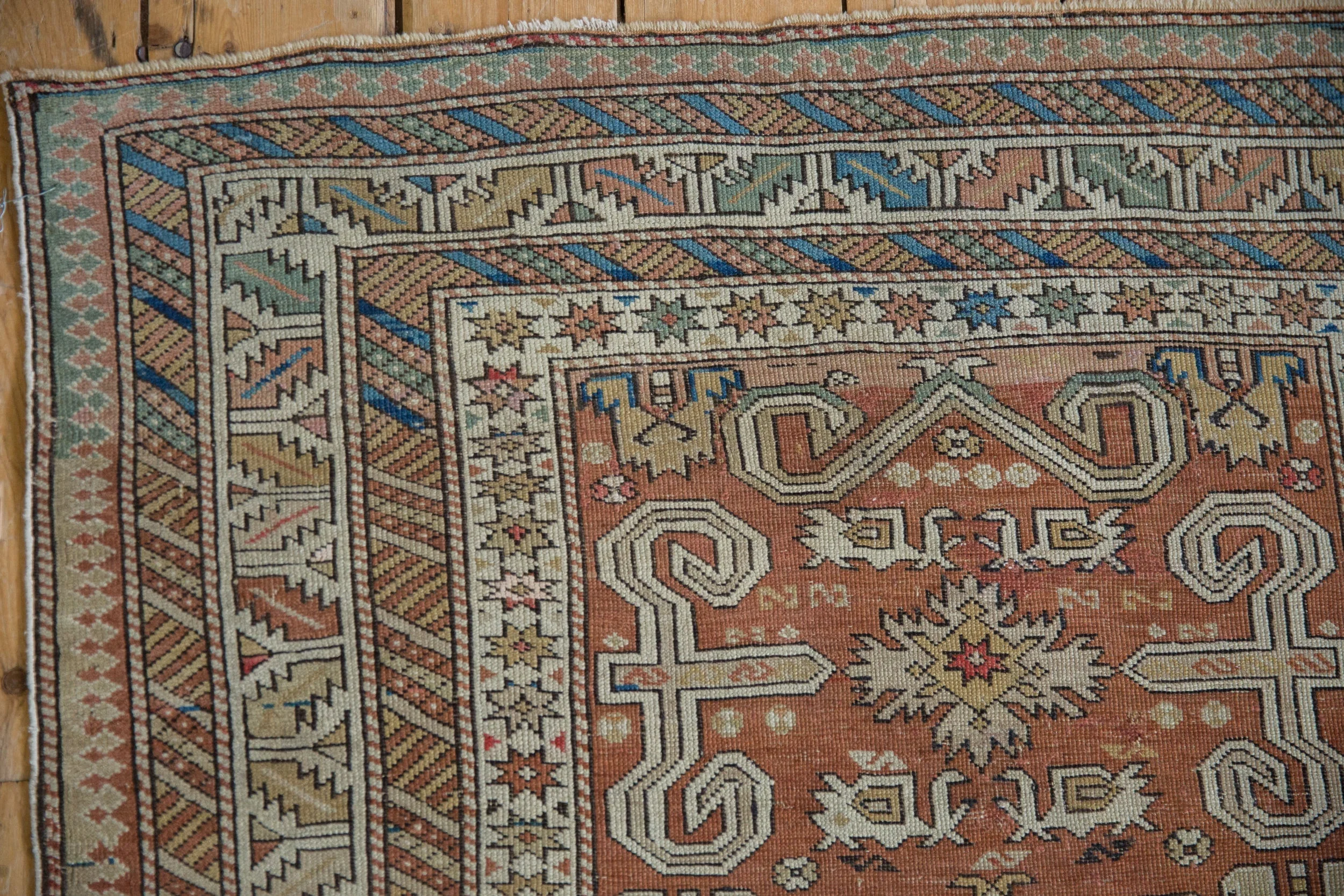 3.5x5.5 Antique Distressed Shirvan Rug - Image 6