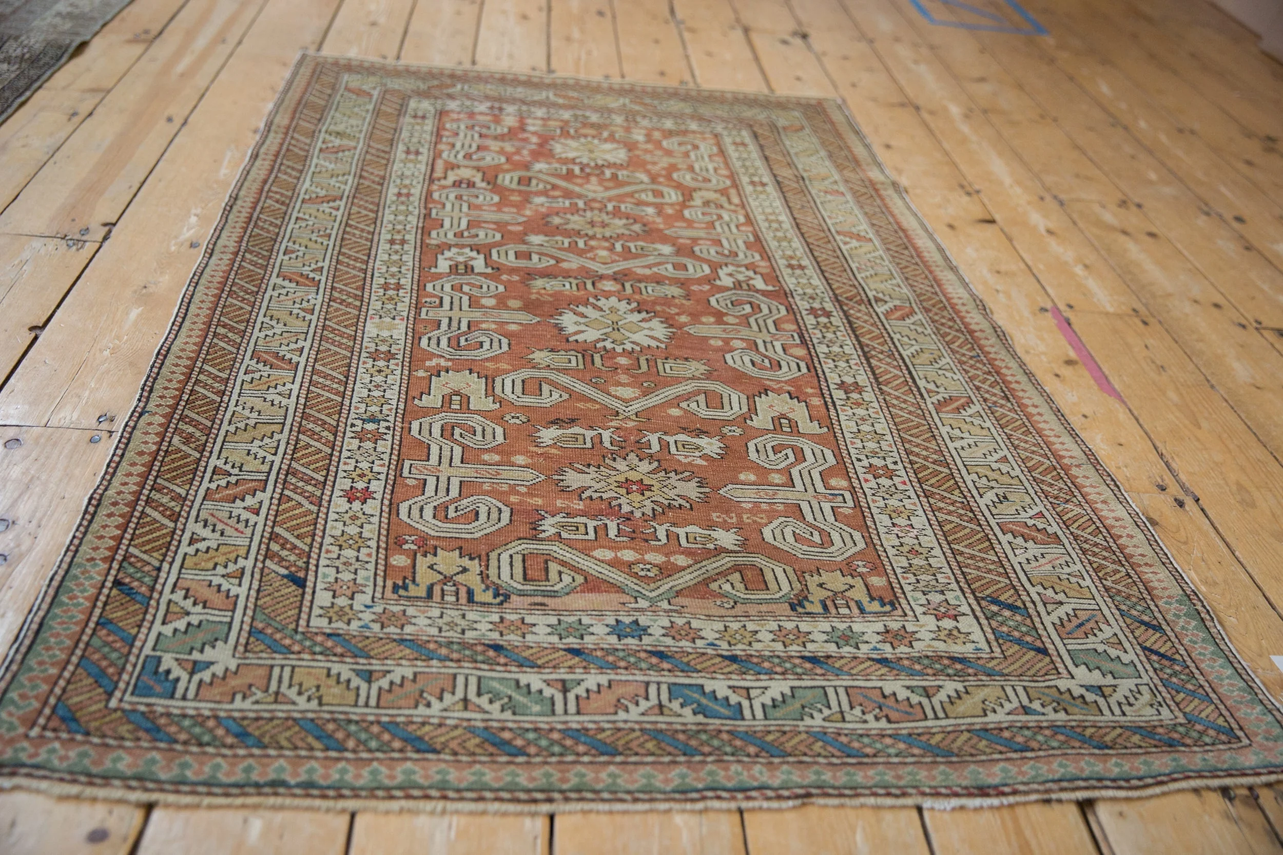 3.5x5.5 Antique Distressed Shirvan Rug - Image 7