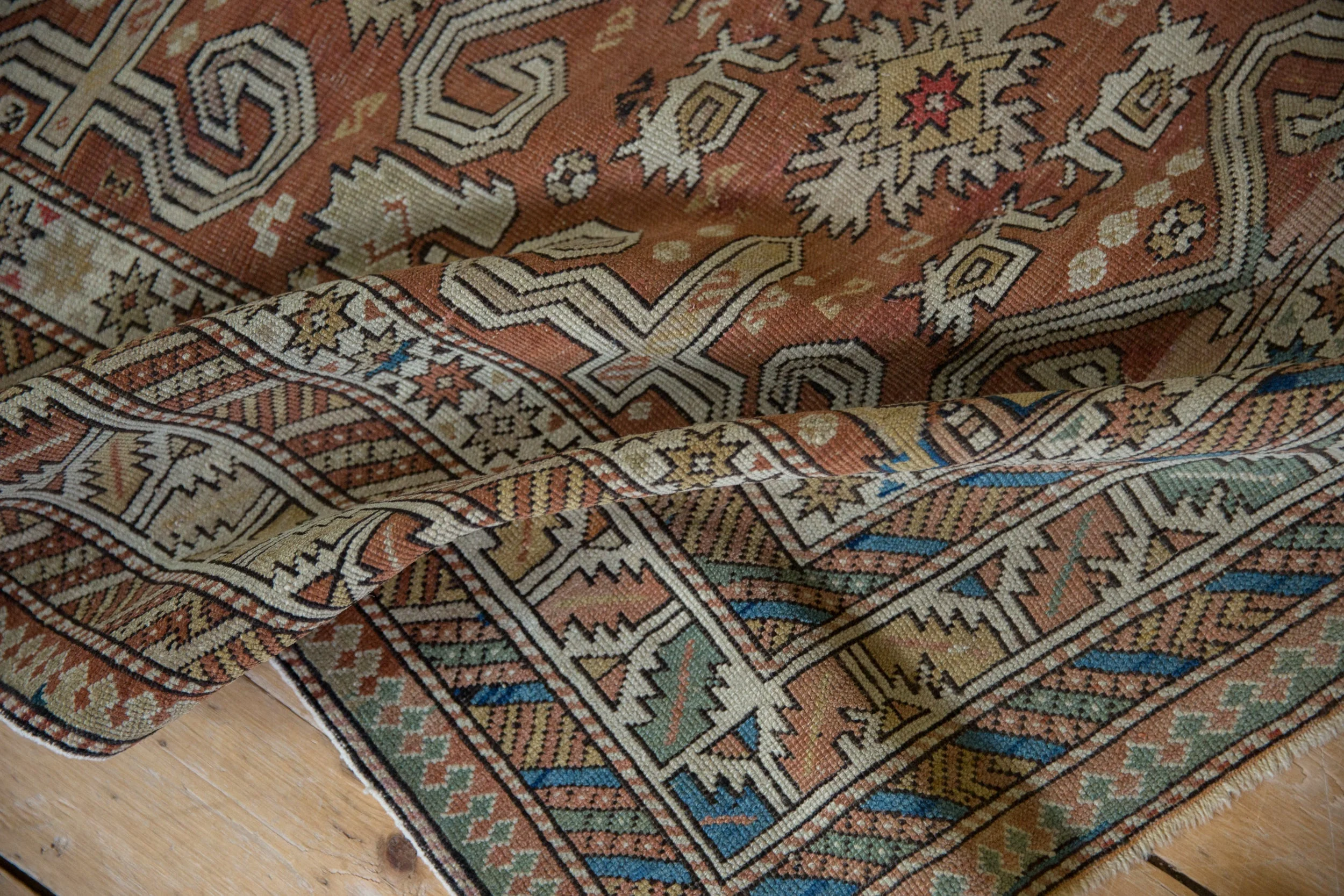 3.5x5.5 Antique Distressed Shirvan Rug - Image 8