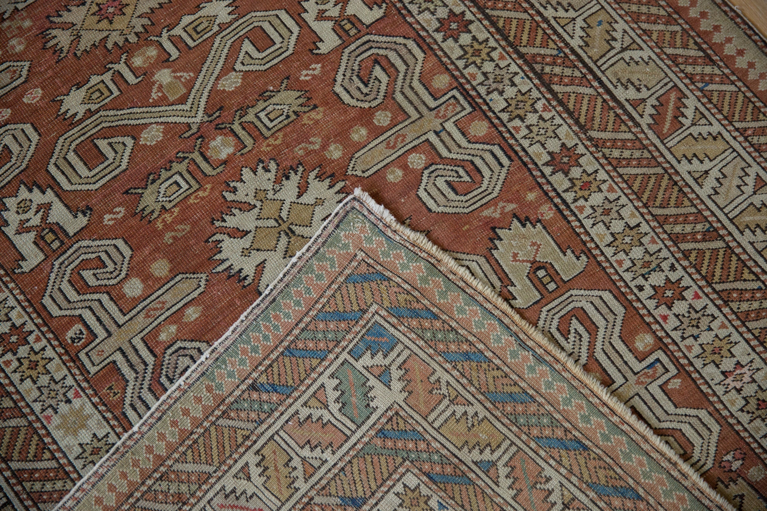 3.5x5.5 Antique Distressed Shirvan Rug - Image 9
