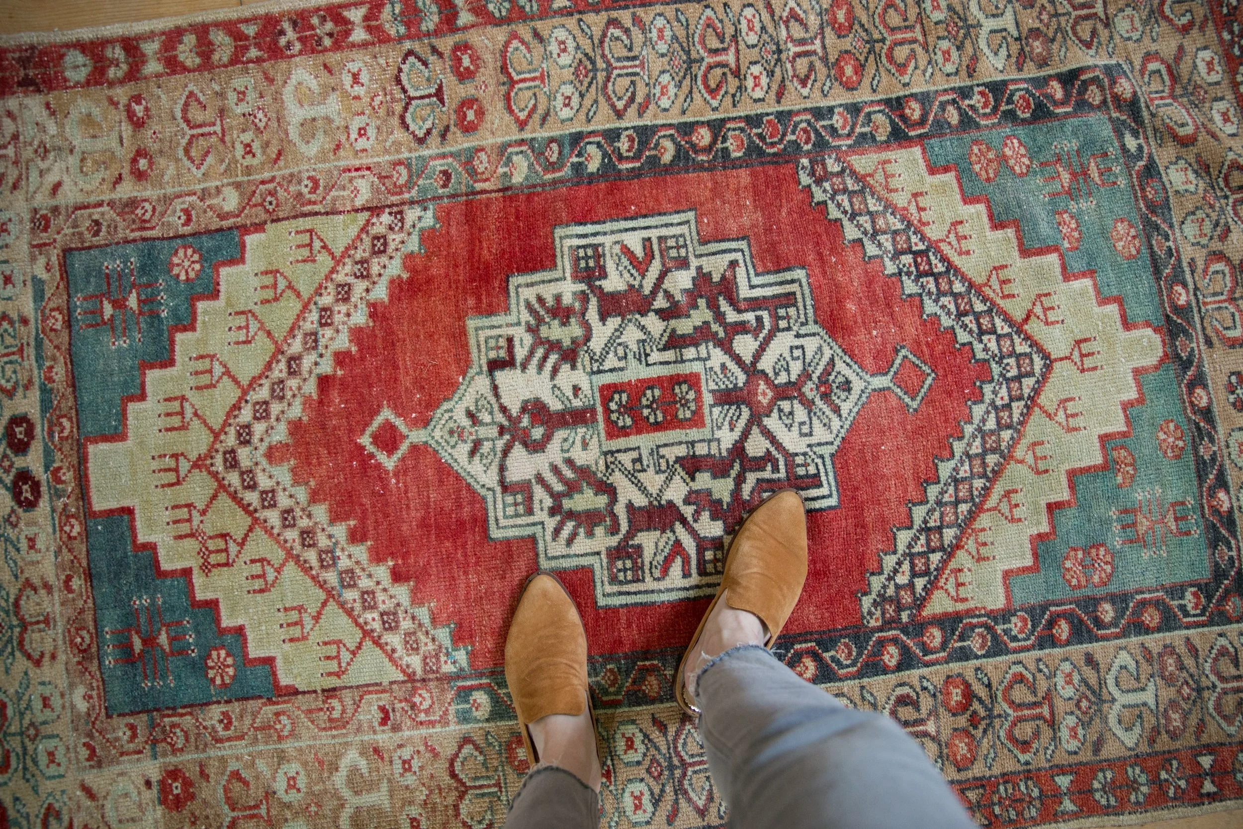 3.5x5.5 Vintage Distressed Anatolian Rug - Image 2