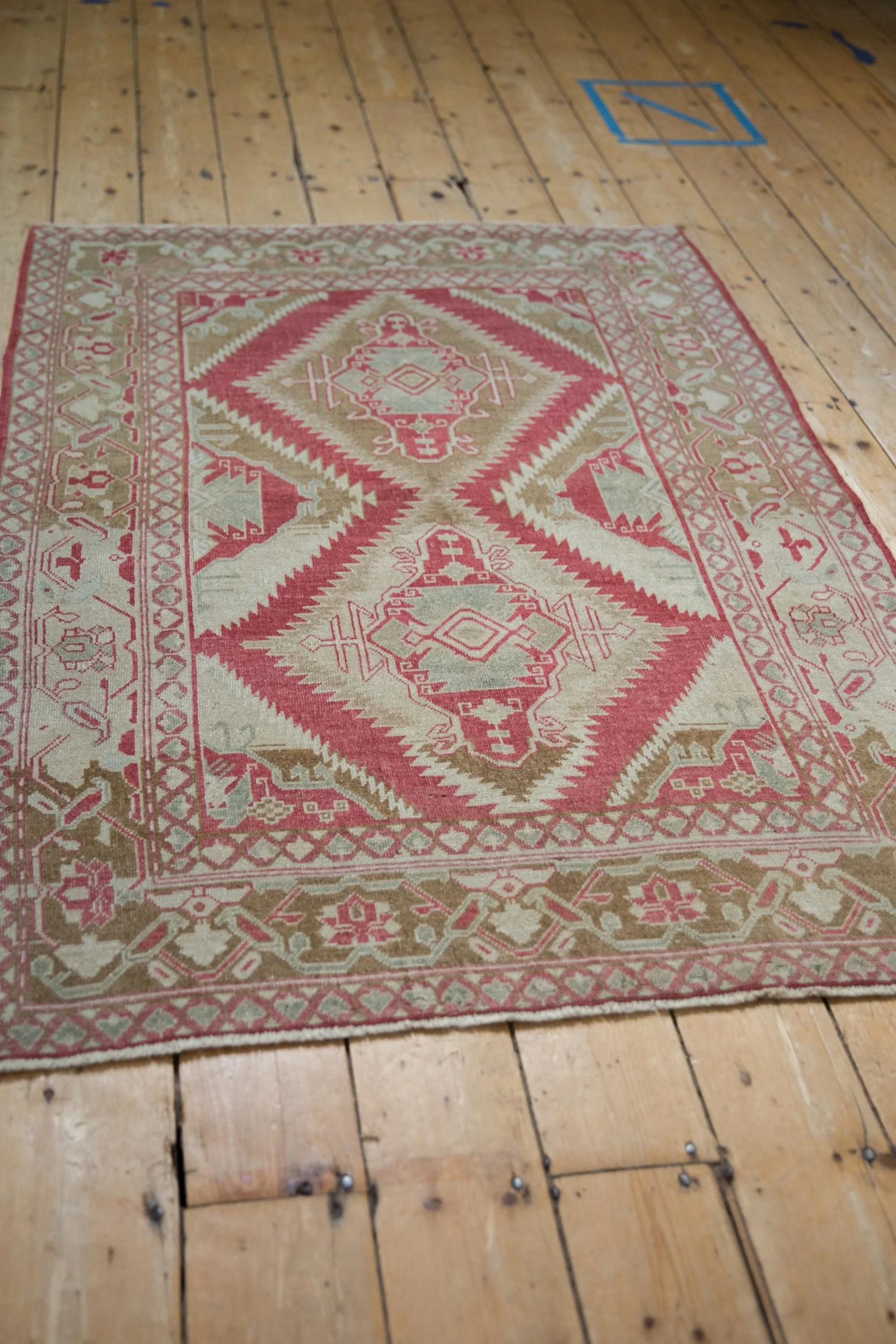 3.5x5.5 Vintage Distressed Caucasian Rug - Image 6