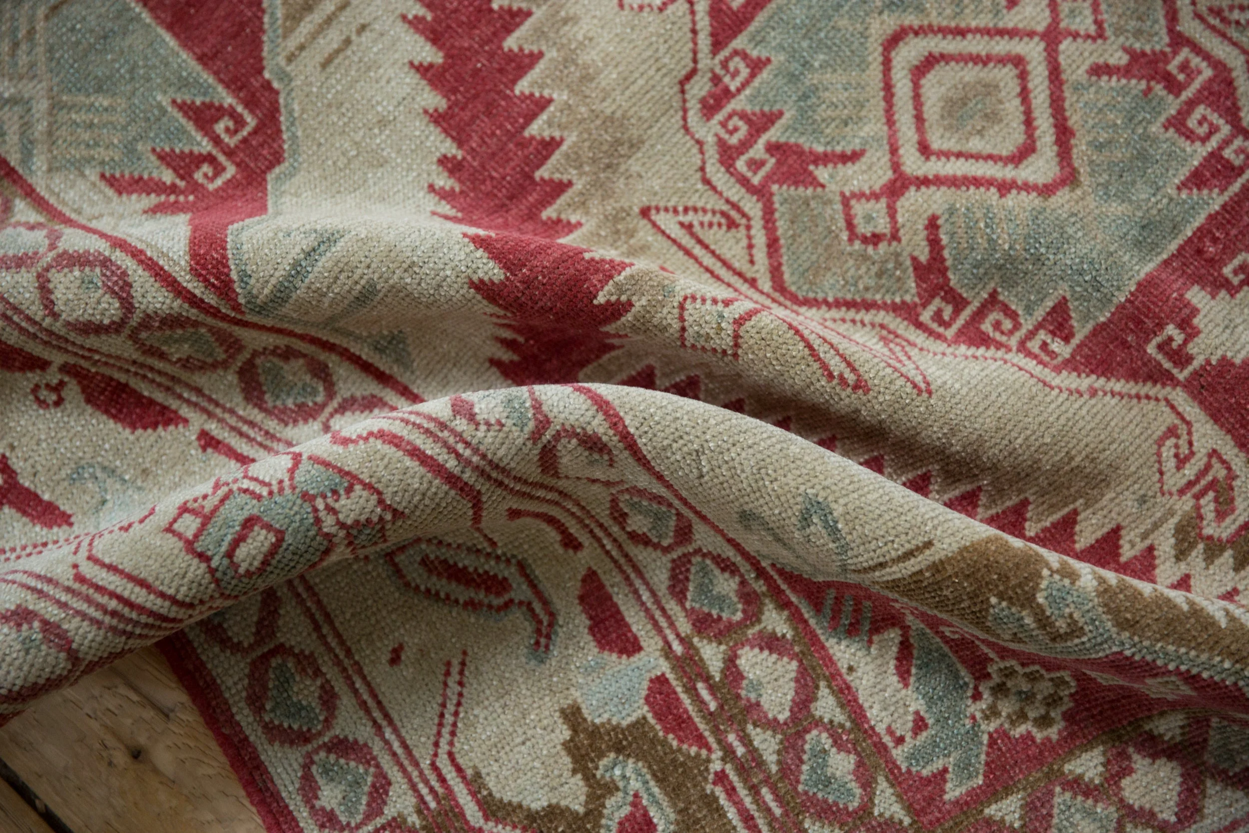 3.5x5.5 Vintage Distressed Caucasian Rug - Image 8