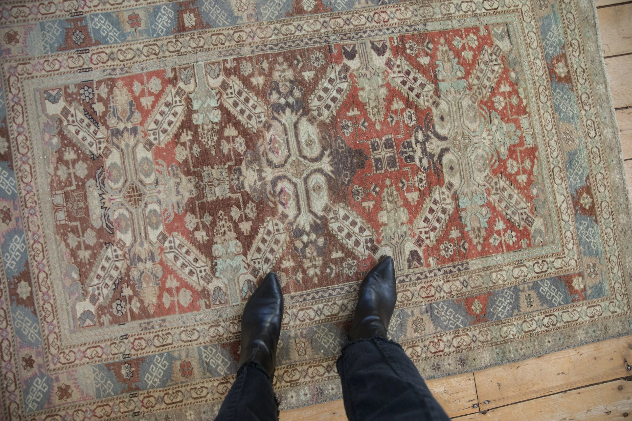 3.5x5.5 Vintage Distressed Caucasian Rug - Image 2