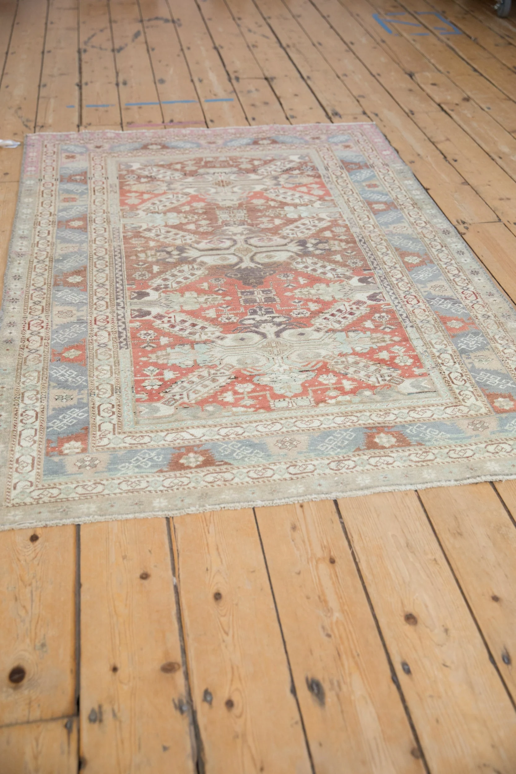 3.5x5.5 Vintage Distressed Caucasian Rug - Image 5