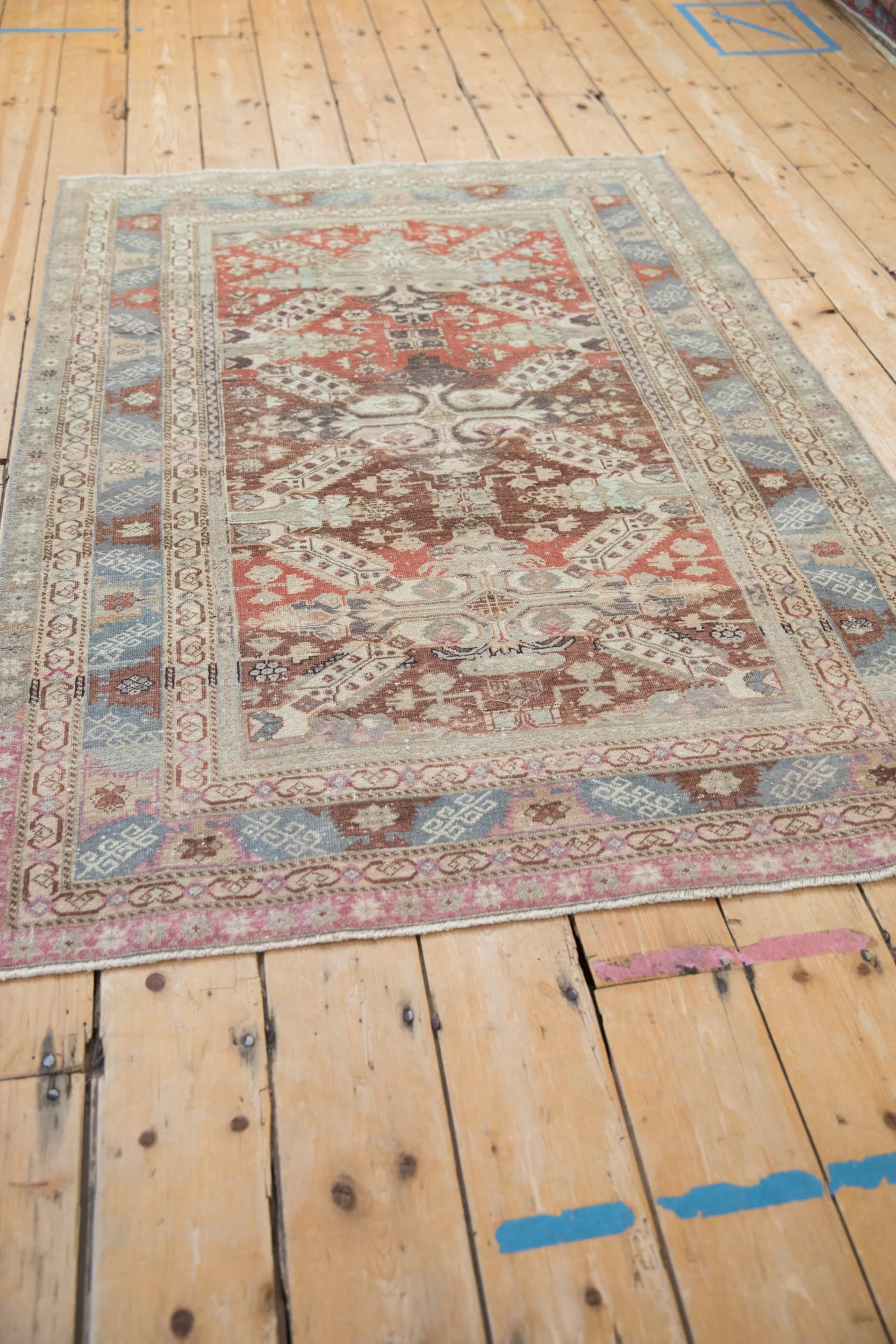3.5x5.5 Vintage Distressed Caucasian Rug - Image 6