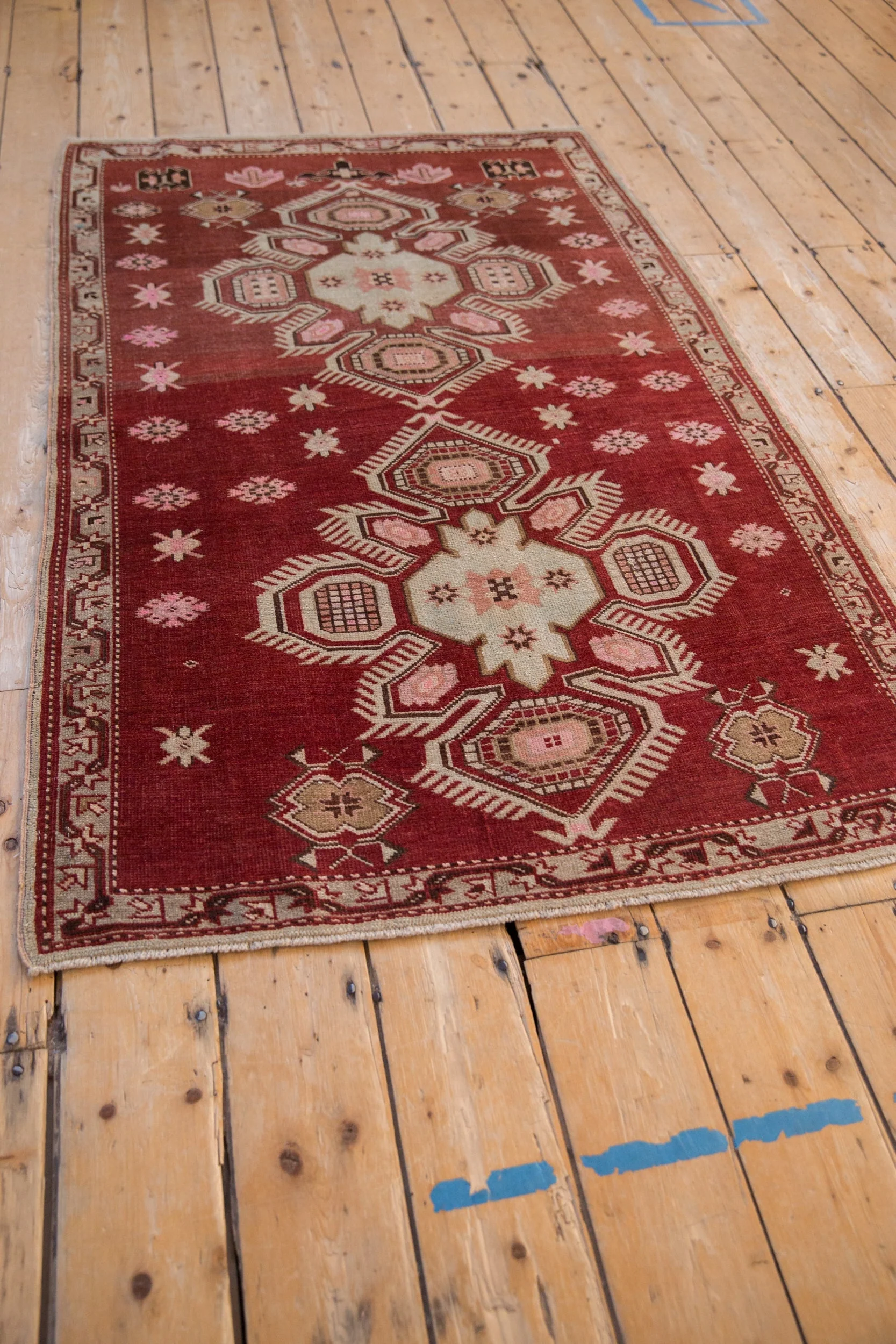 3.5x5.5 Vintage Distressed Caucasian Rug - Image 6