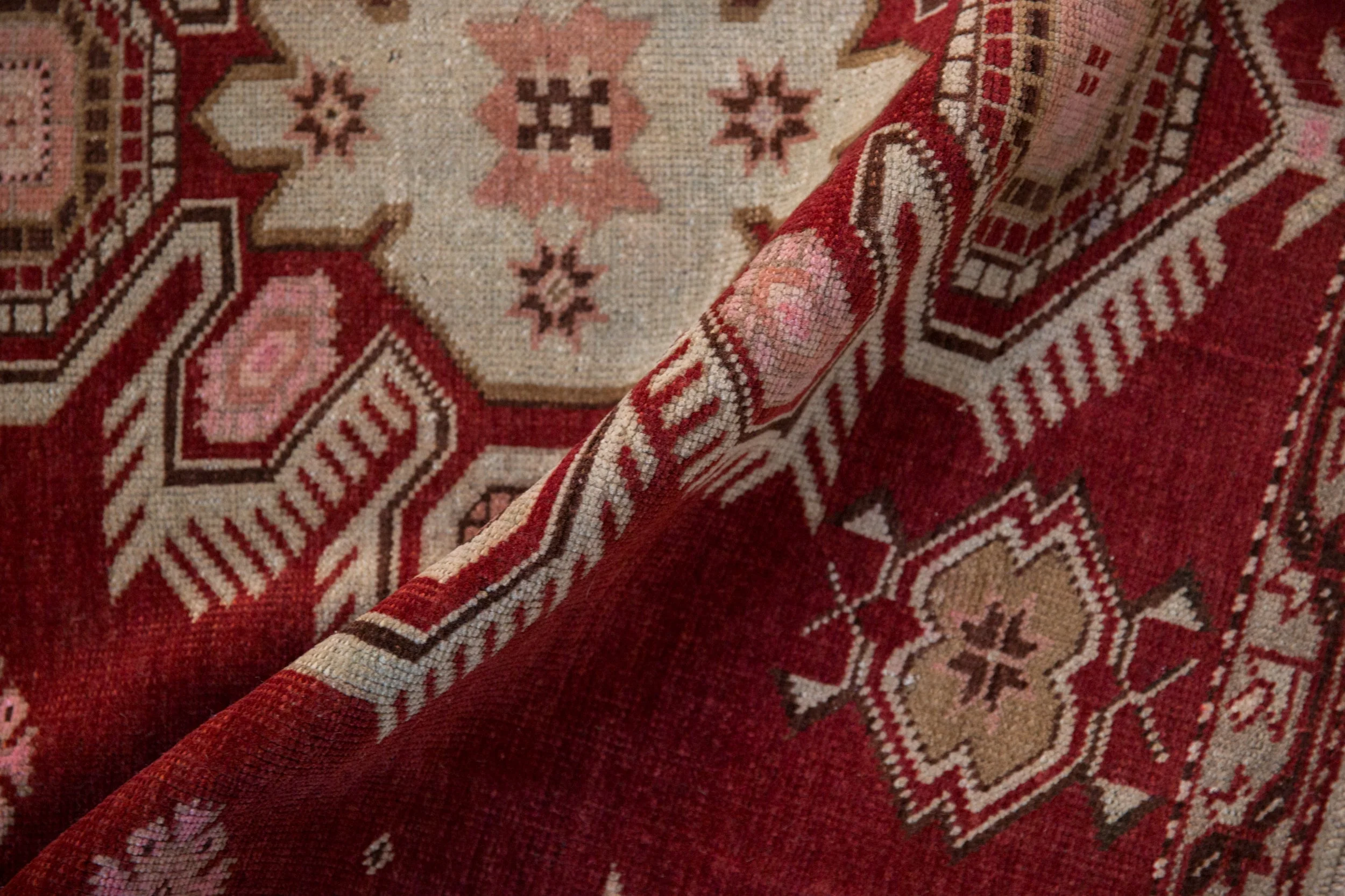3.5x5.5 Vintage Distressed Caucasian Rug - Image 9