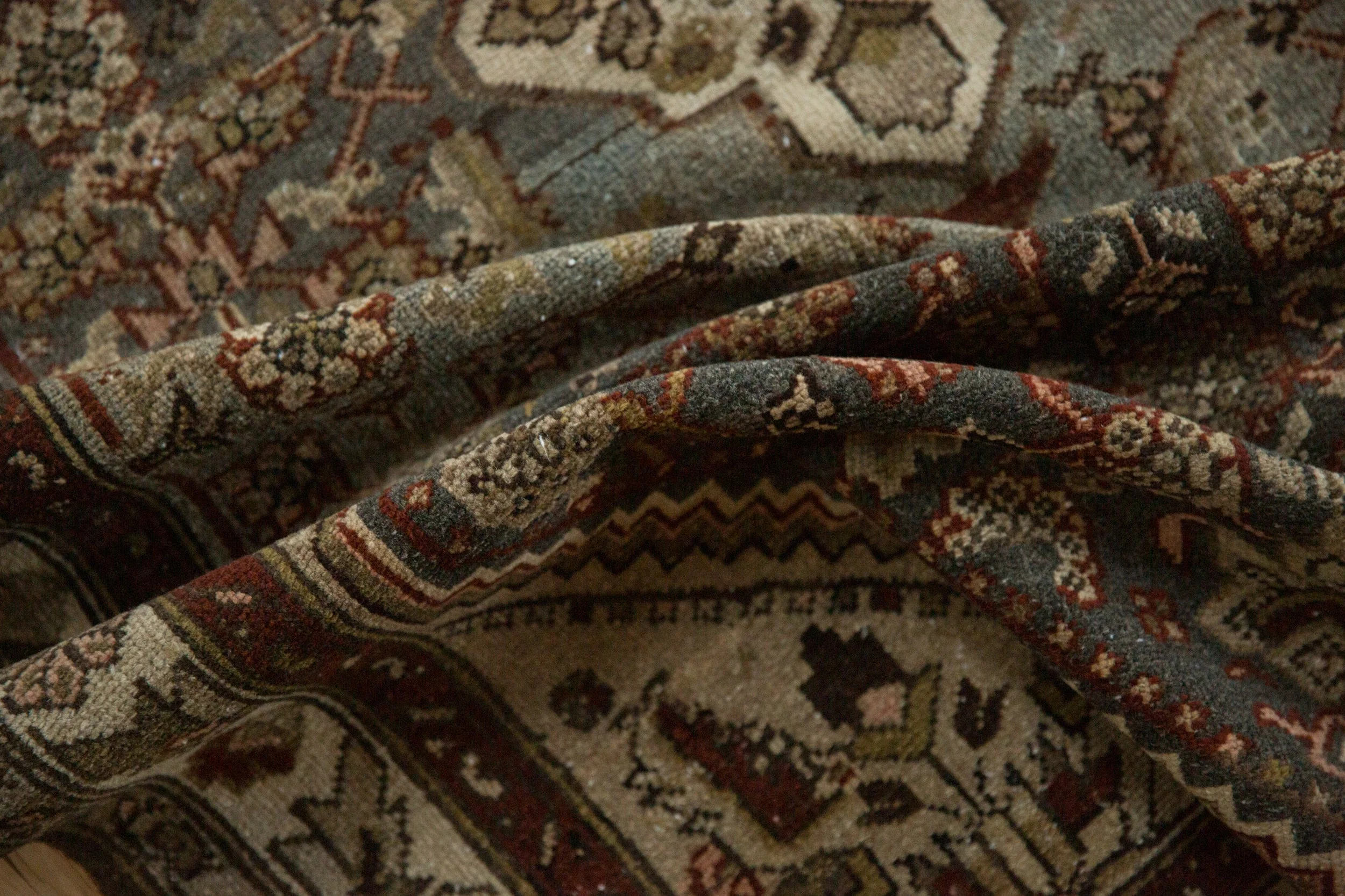 3.5x5.5 Vintage Distressed Hamadan Rug - Image 10