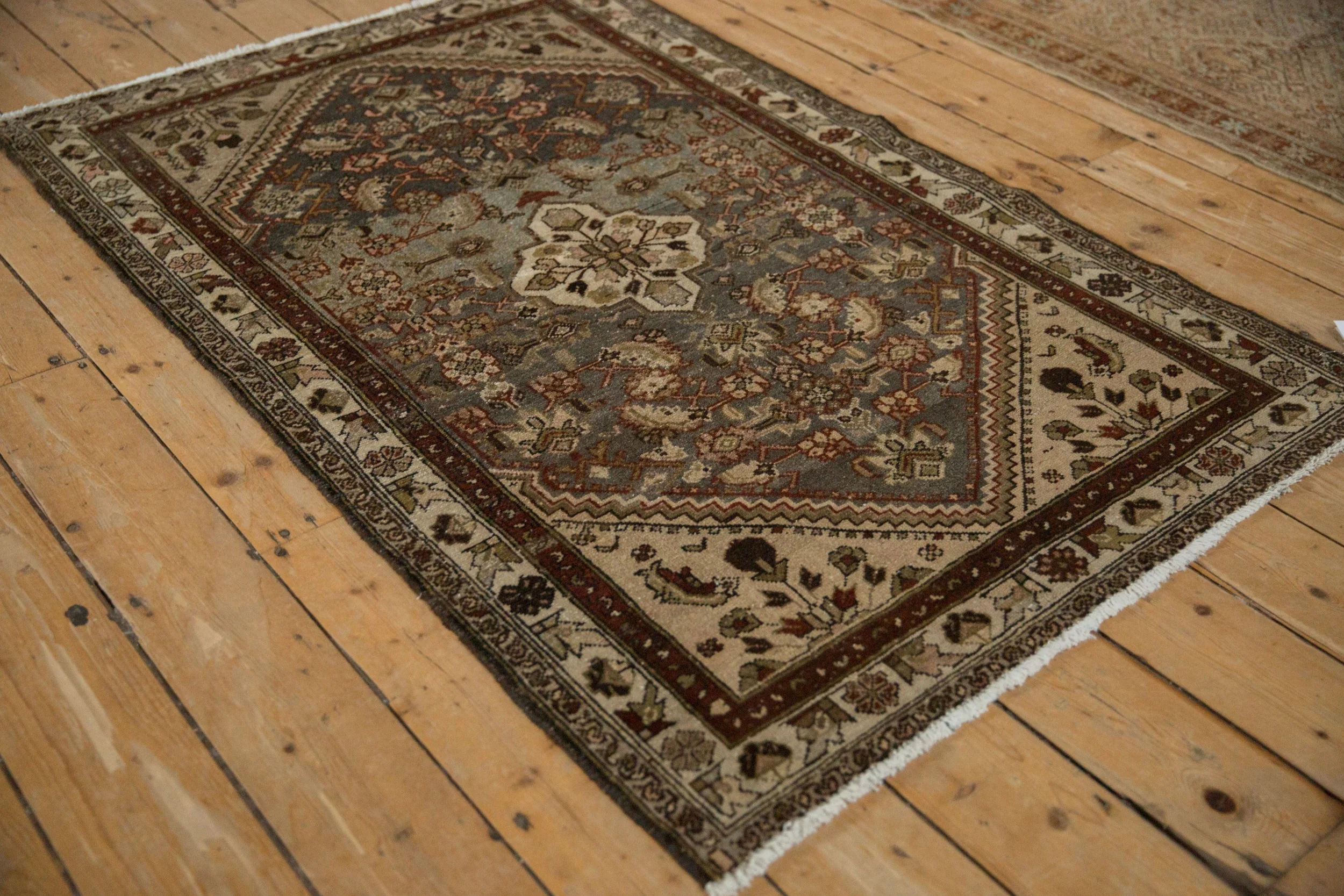 3.5x5.5 Vintage Distressed Hamadan Rug - Image 4