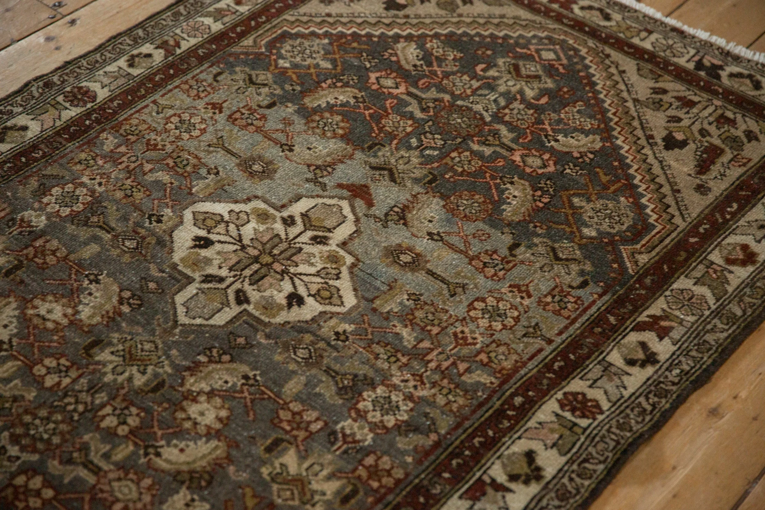 3.5x5.5 Vintage Distressed Hamadan Rug - Image 6