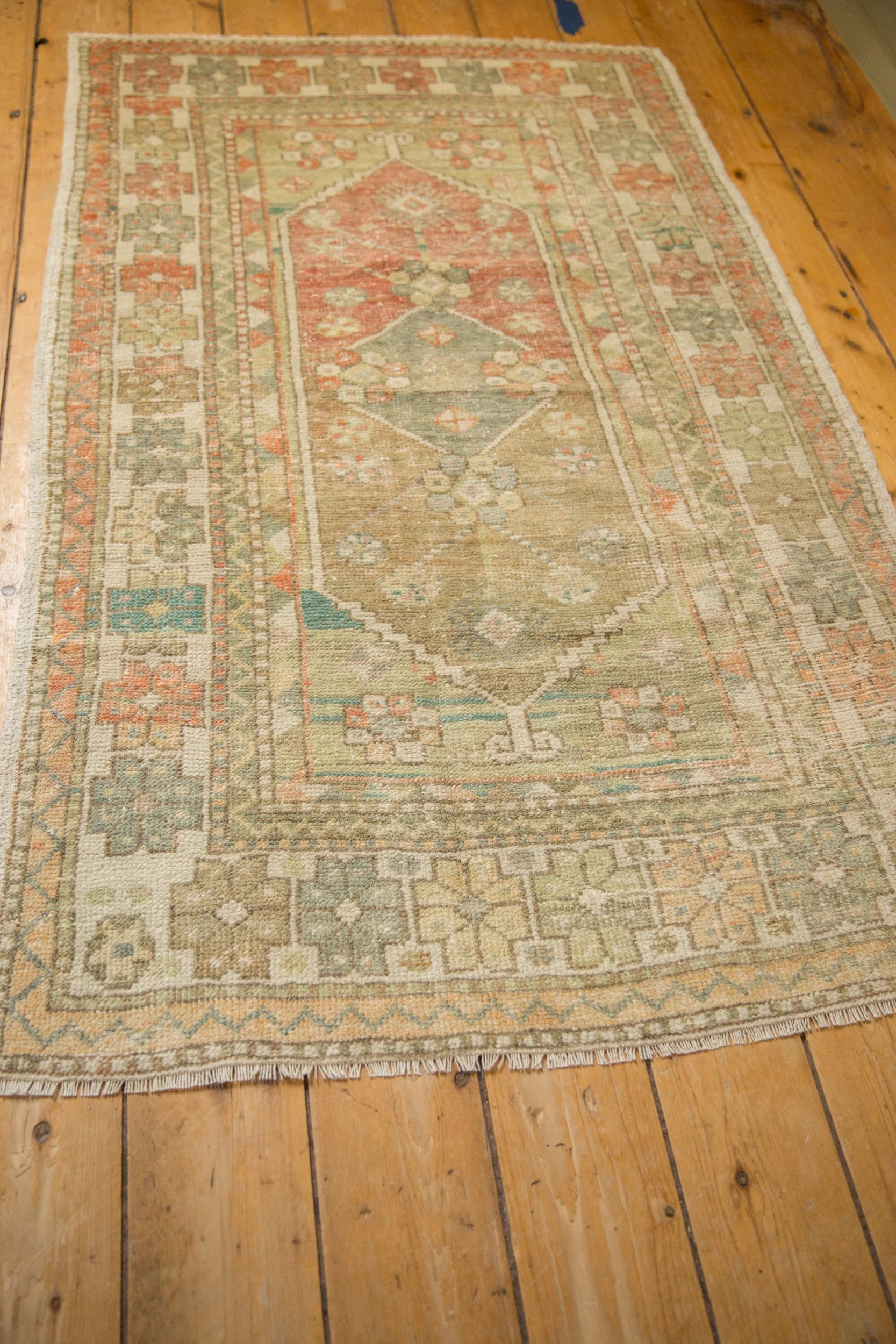 3.5x5.5 Vintage Distressed Oushak Rug - Image 7