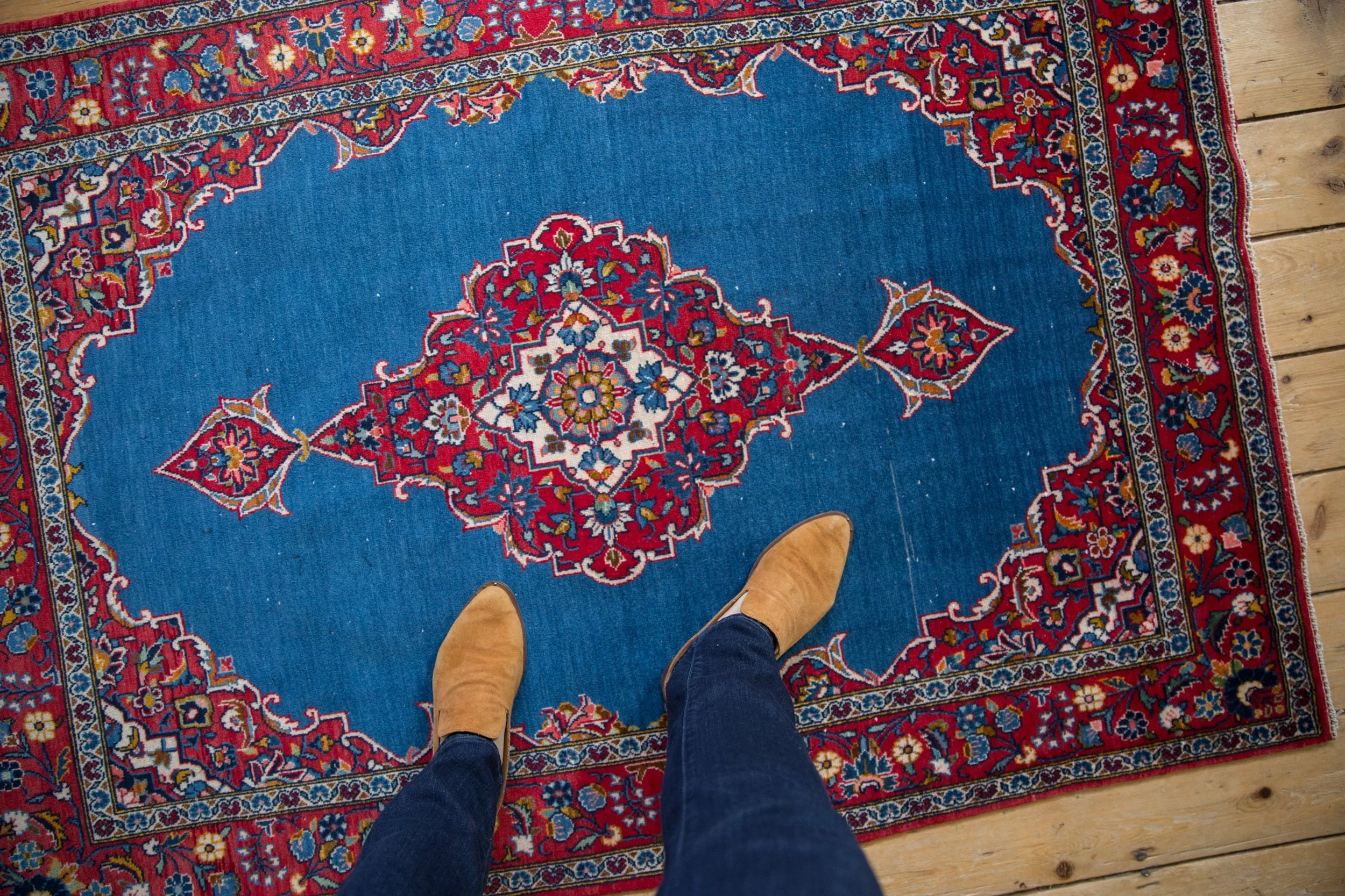 3.5x5.5 Vintage Fine Kashan Rug - Image 2
