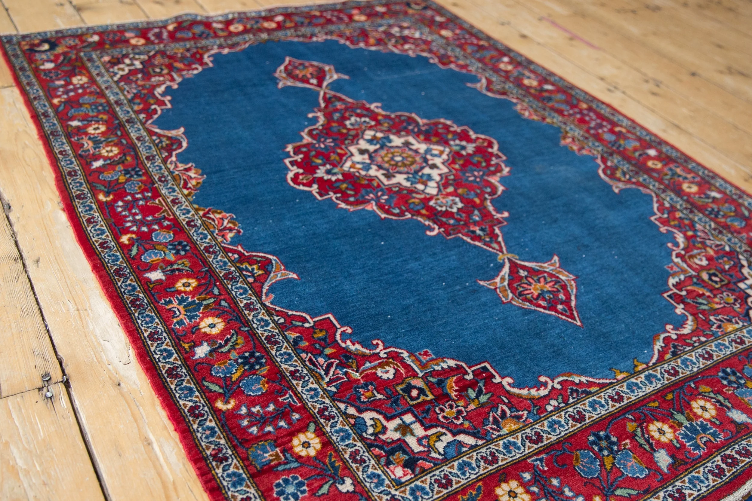 3.5x5.5 Vintage Fine Kashan Rug - Image 6