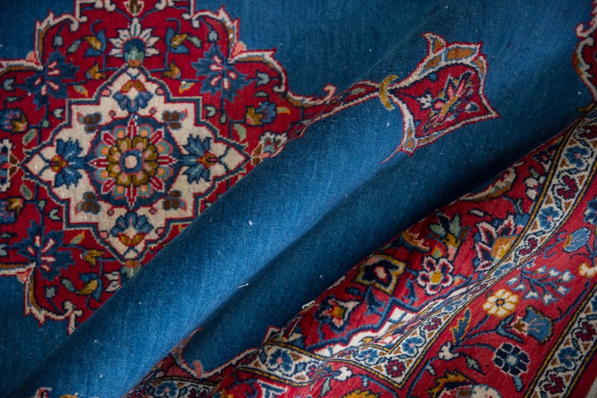 3.5x5.5 Vintage Fine Kashan Rug - Image 8