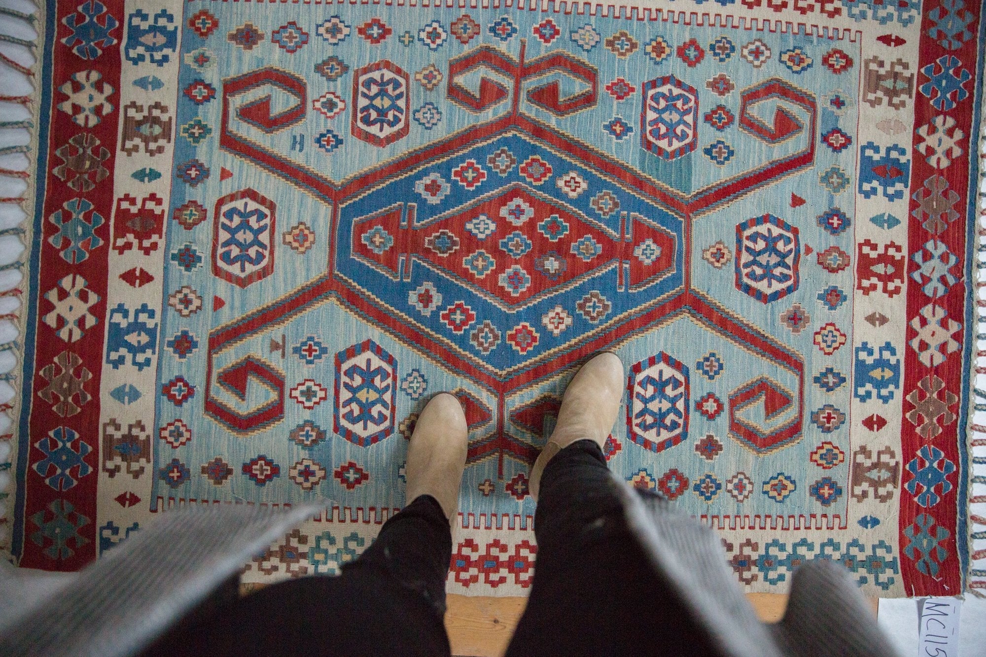 3.5x5.5 Vintage Fine Turkish Kilim Rug - Image 2