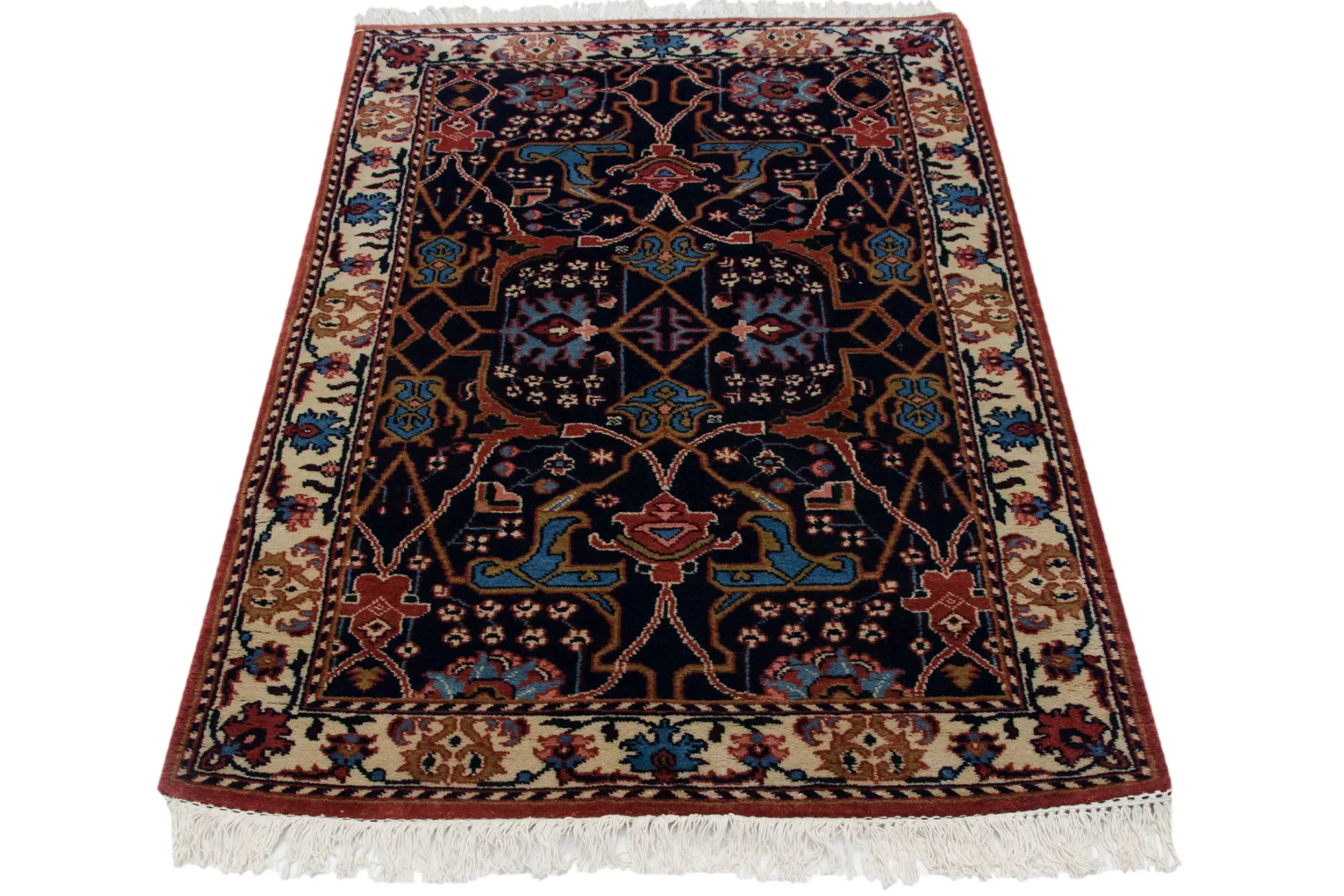 3.5x5.5 Vintage Indian Bijar Design Rug - Image 4
