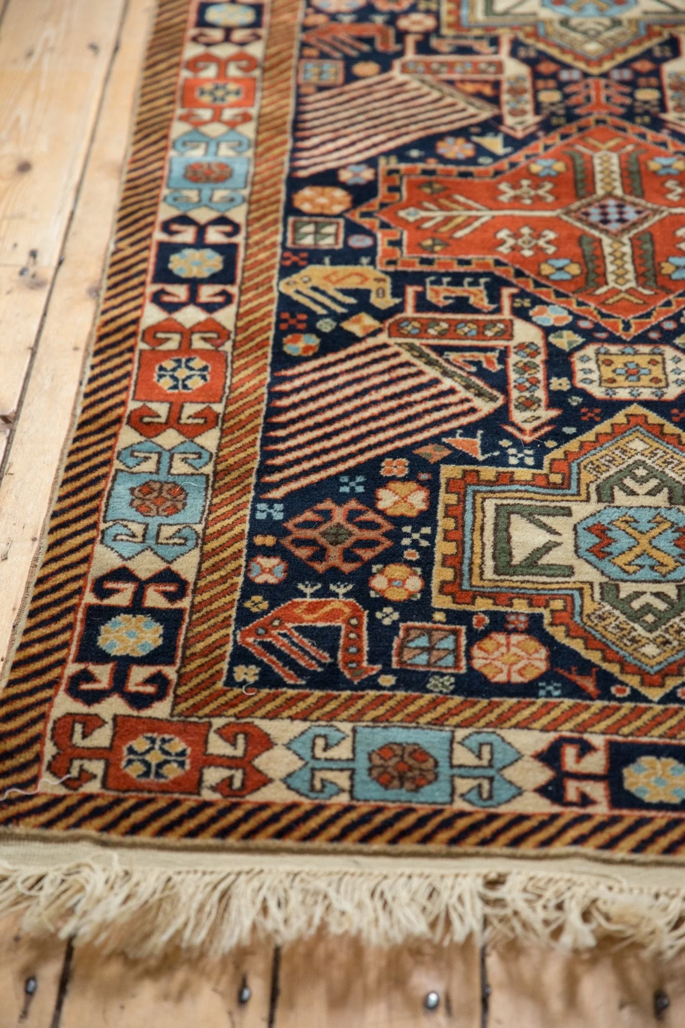 3.5x5.5 Vintage Romanian Akstafa Design Rug - Image 4