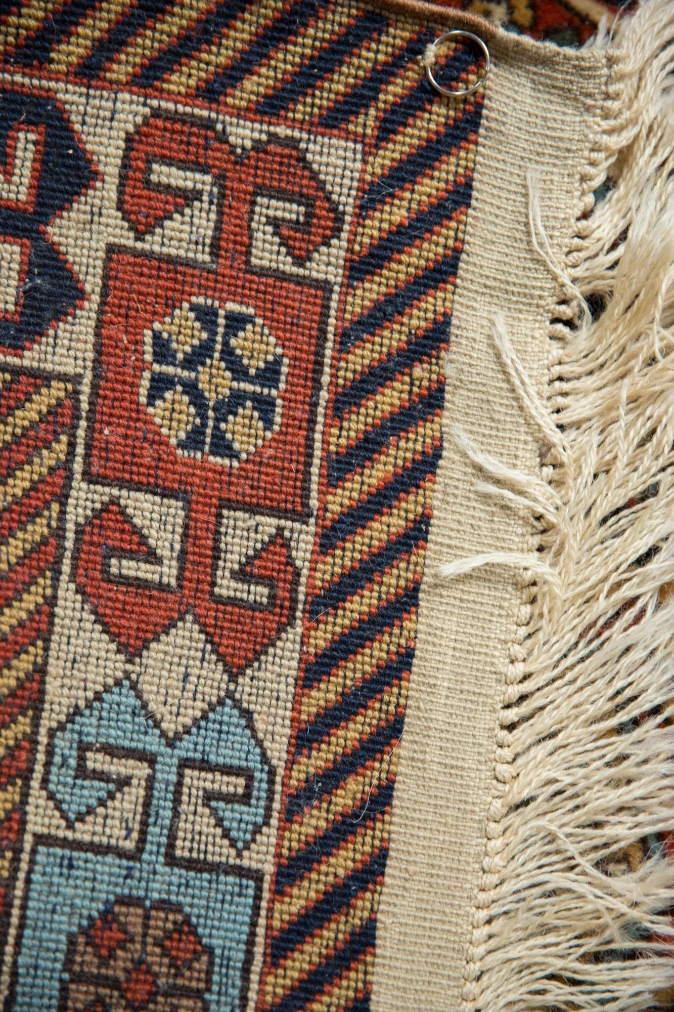 3.5x5.5 Vintage Romanian Akstafa Design Rug - Image 9