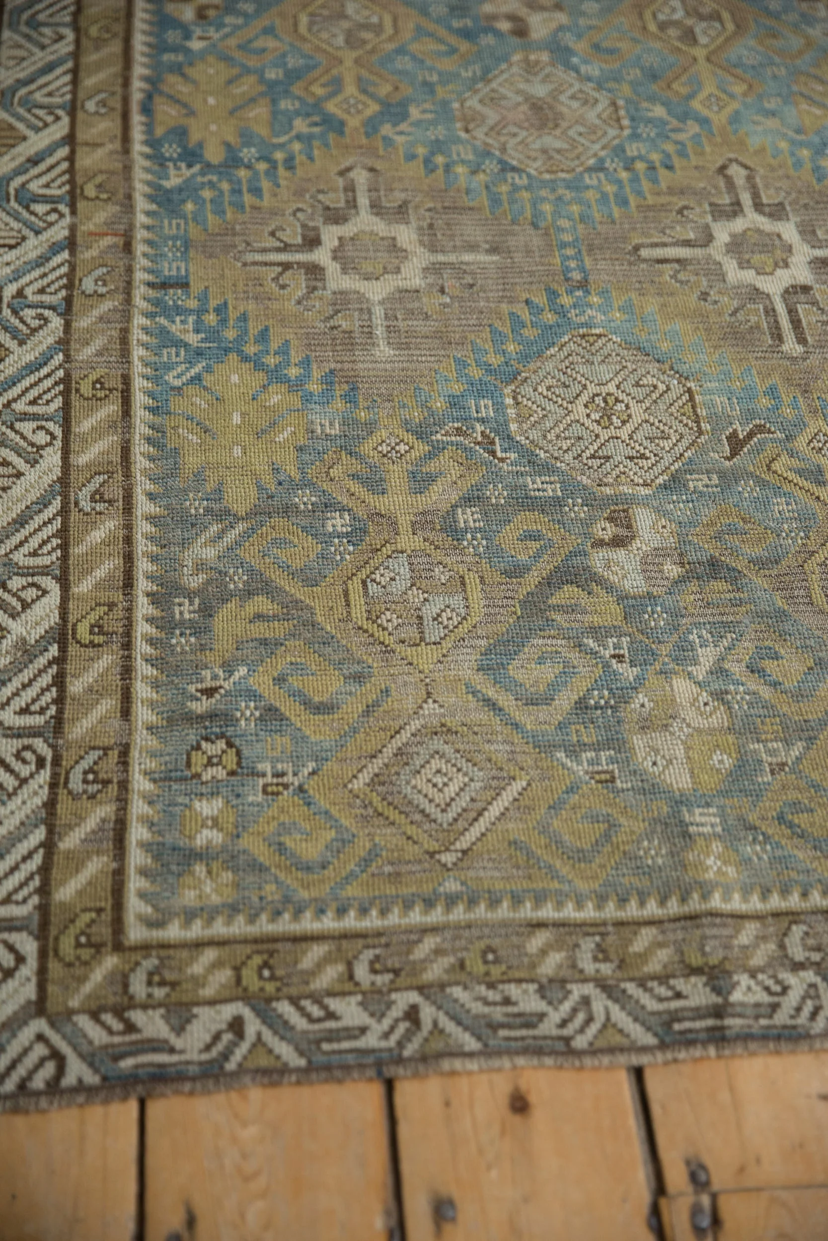 3.5x5 Antique Distressed Caucasian Rug - Image 5