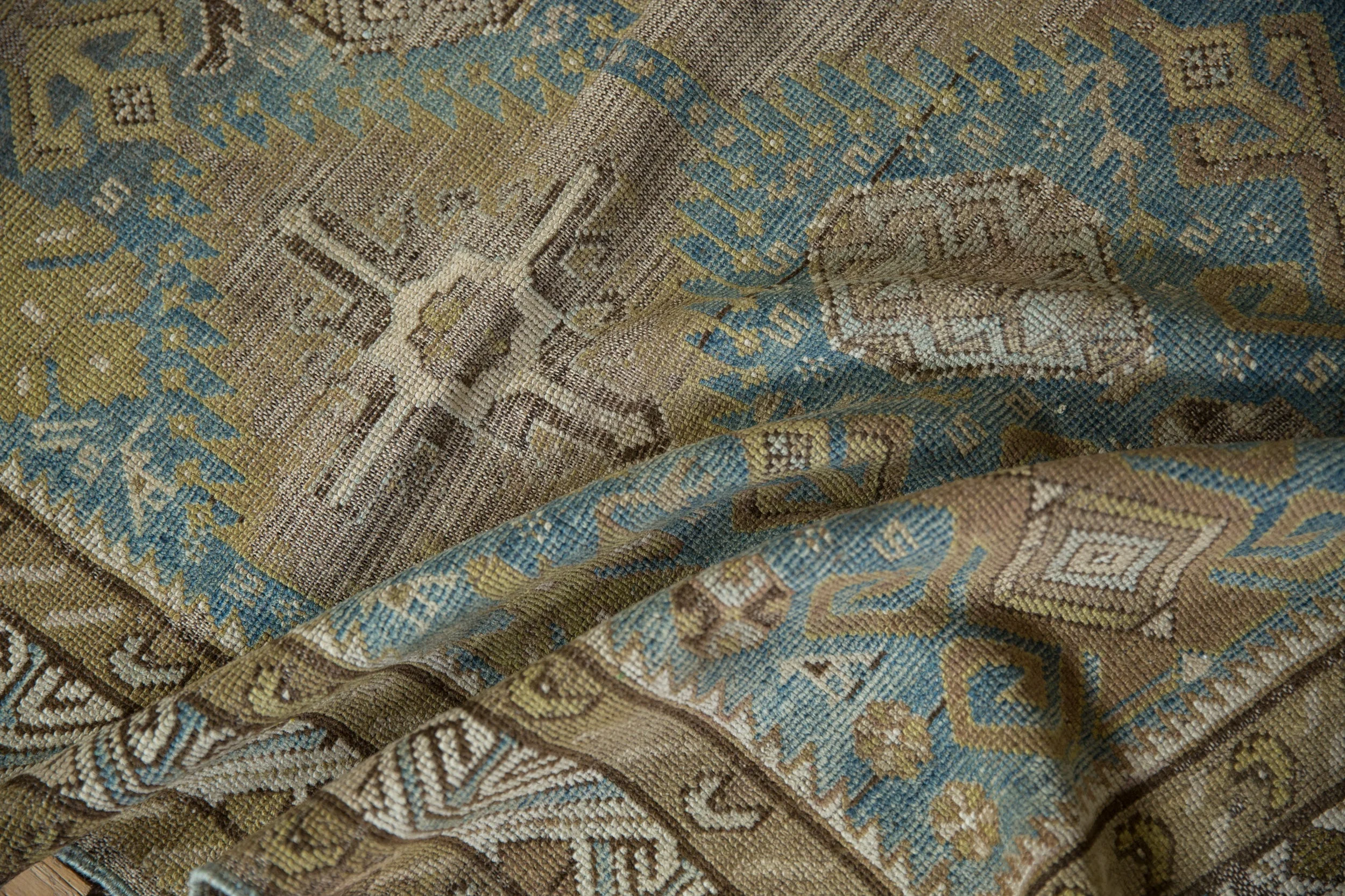3.5x5 Antique Distressed Caucasian Rug - Image 7