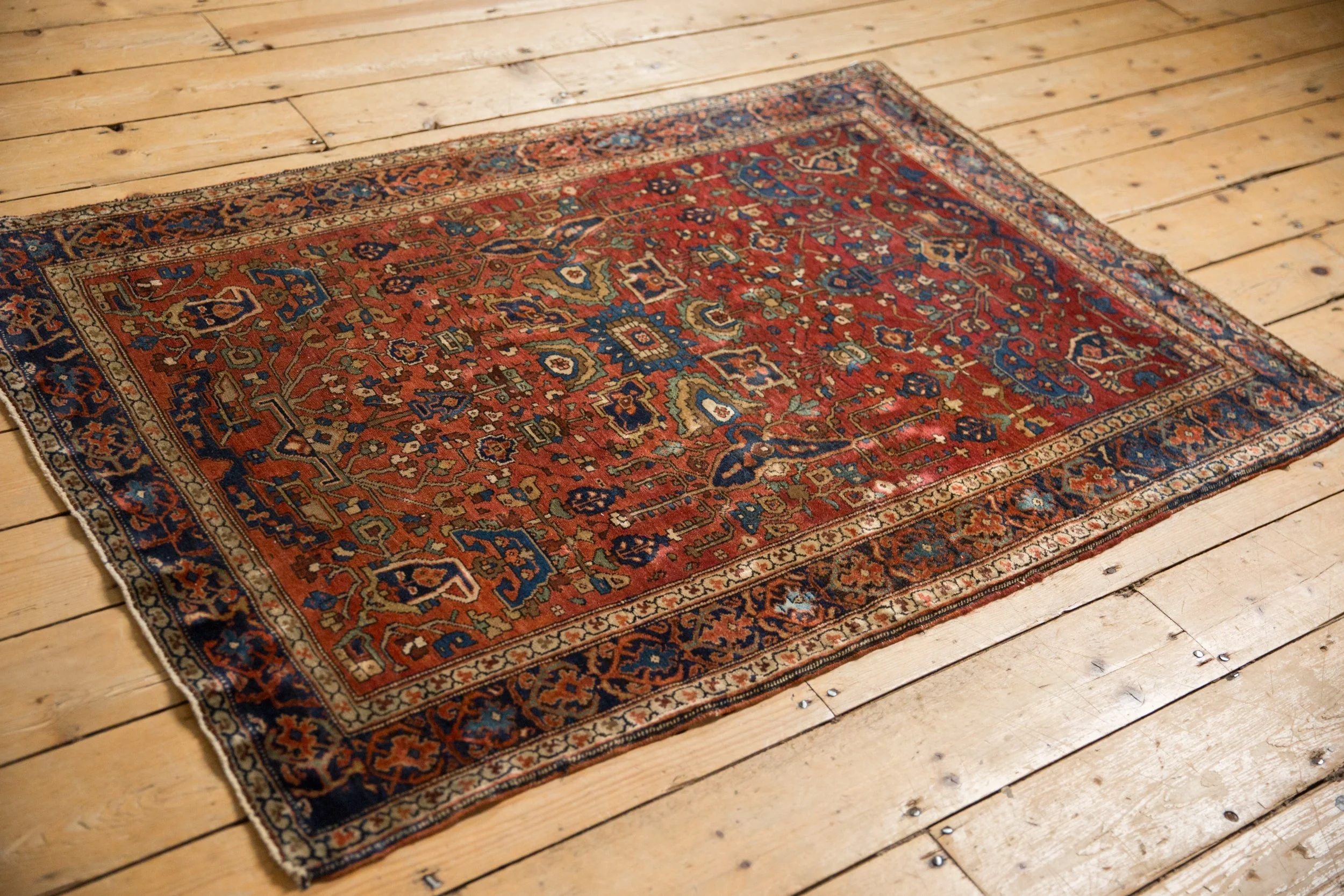 3.5x5 Antique Farahan Sarouk Rug - Image 10
