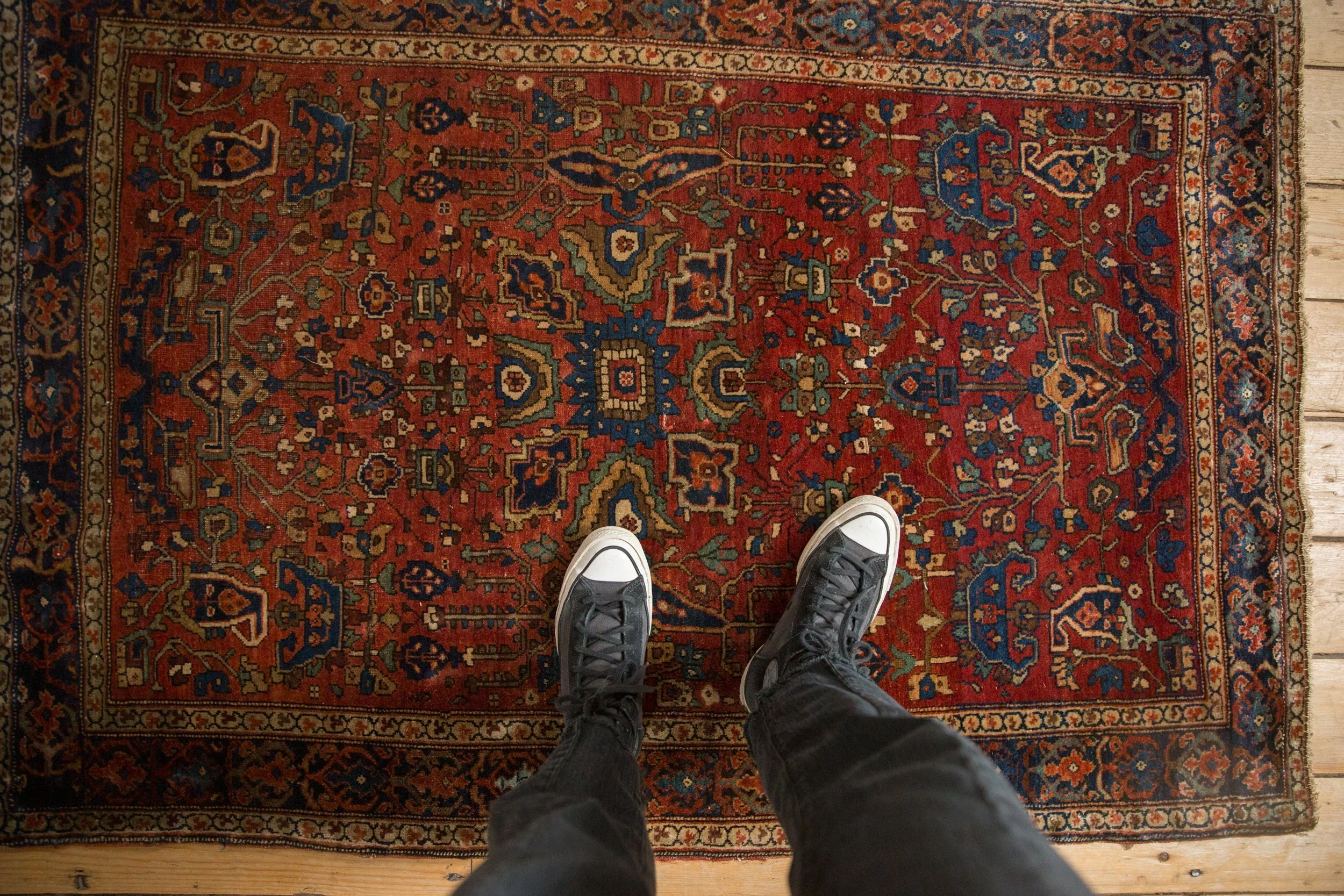 3.5x5 Antique Farahan Sarouk Rug - Image 2