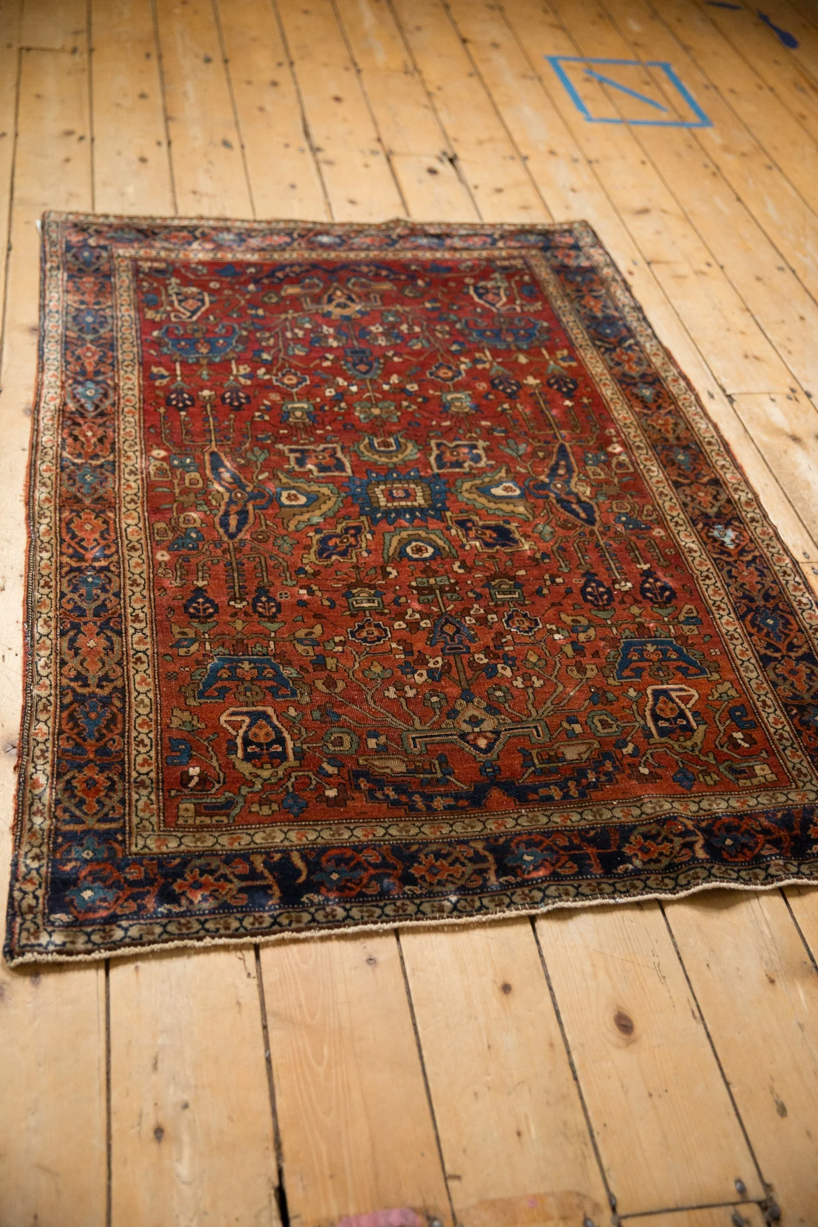 3.5x5 Antique Farahan Sarouk Rug - Image 7