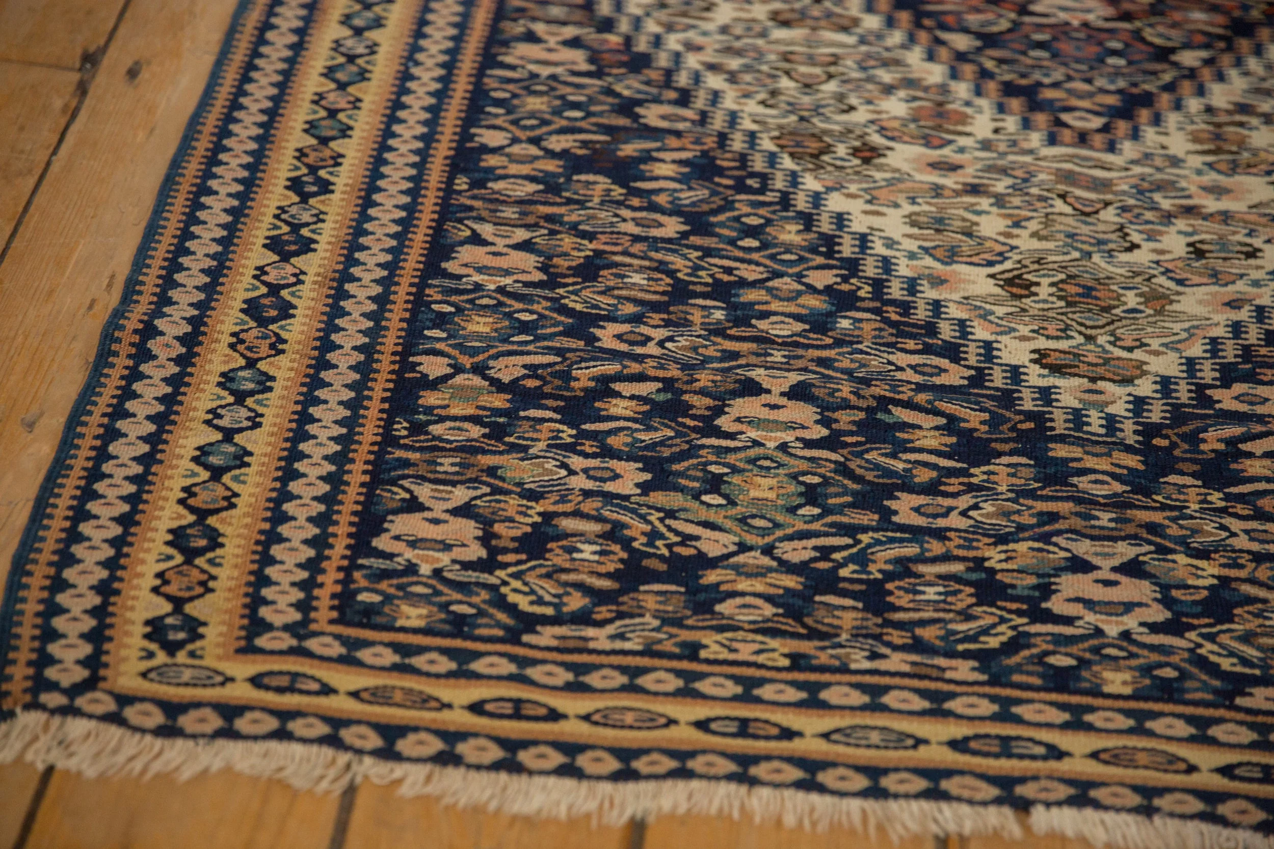 3.5x5 Antique Senneh Kilim Rug - Image 4