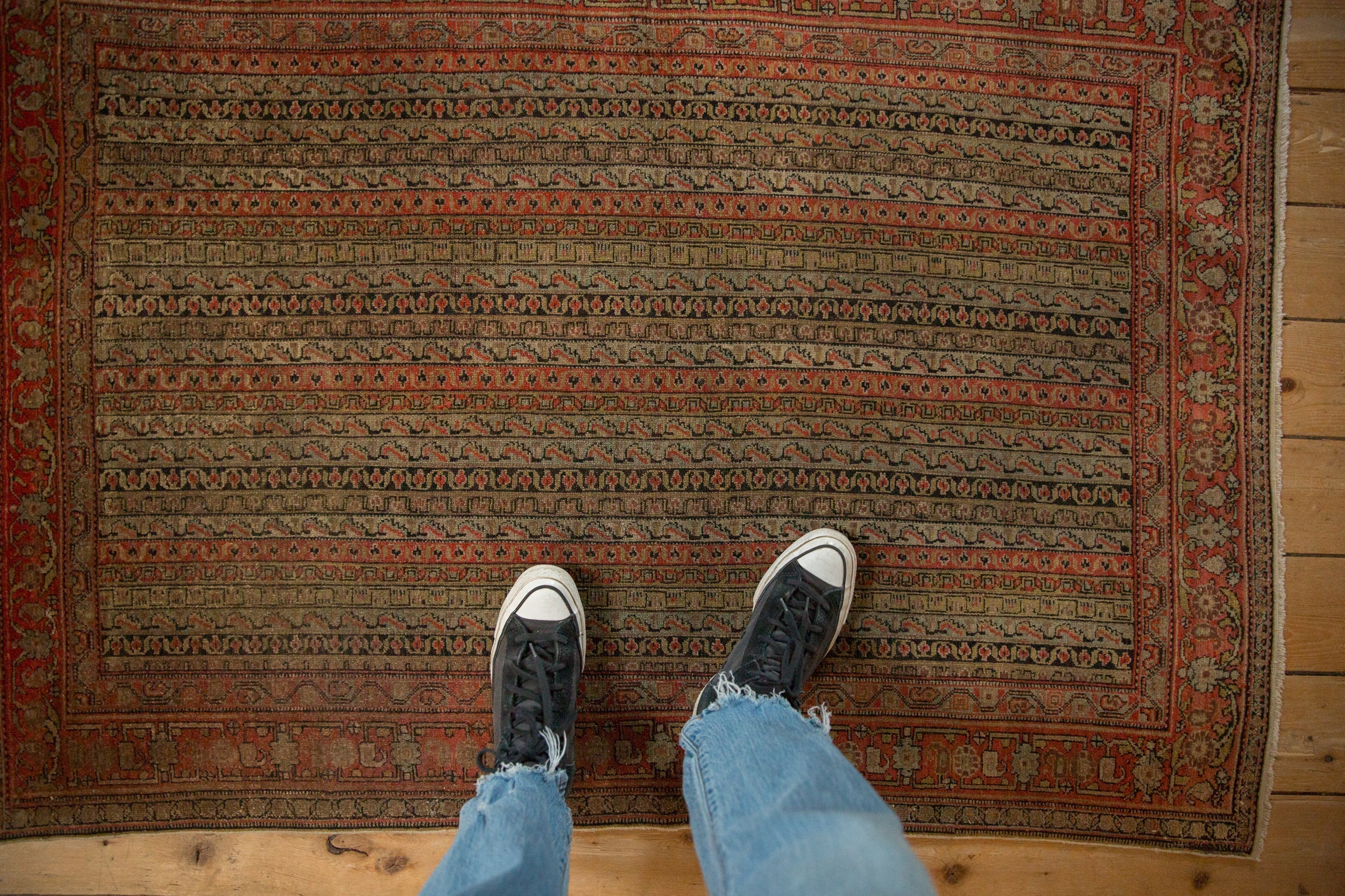3.5x5 Antique Senneh Rug - Image 2