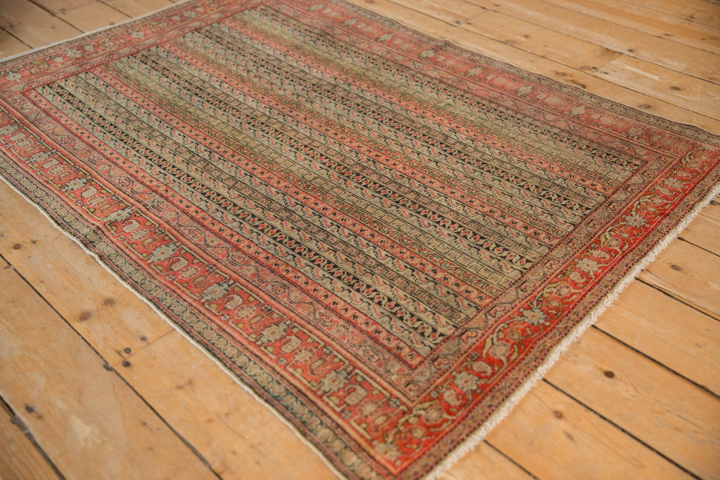 3.5x5 Antique Senneh Rug - Image 4