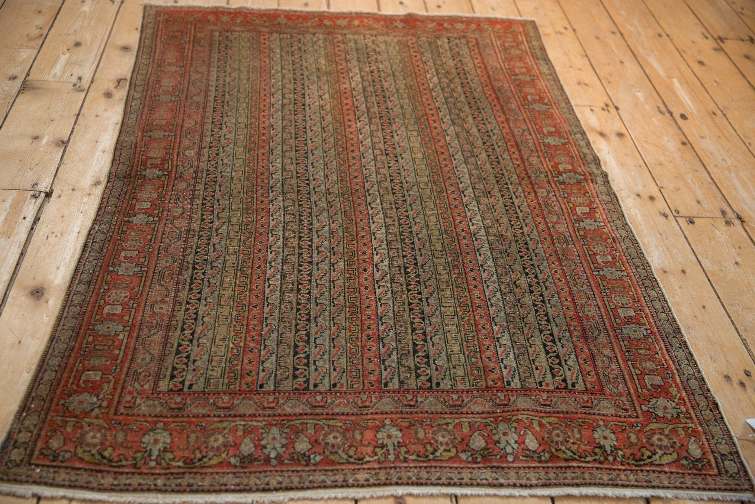 3.5x5 Antique Senneh Rug - Image 6