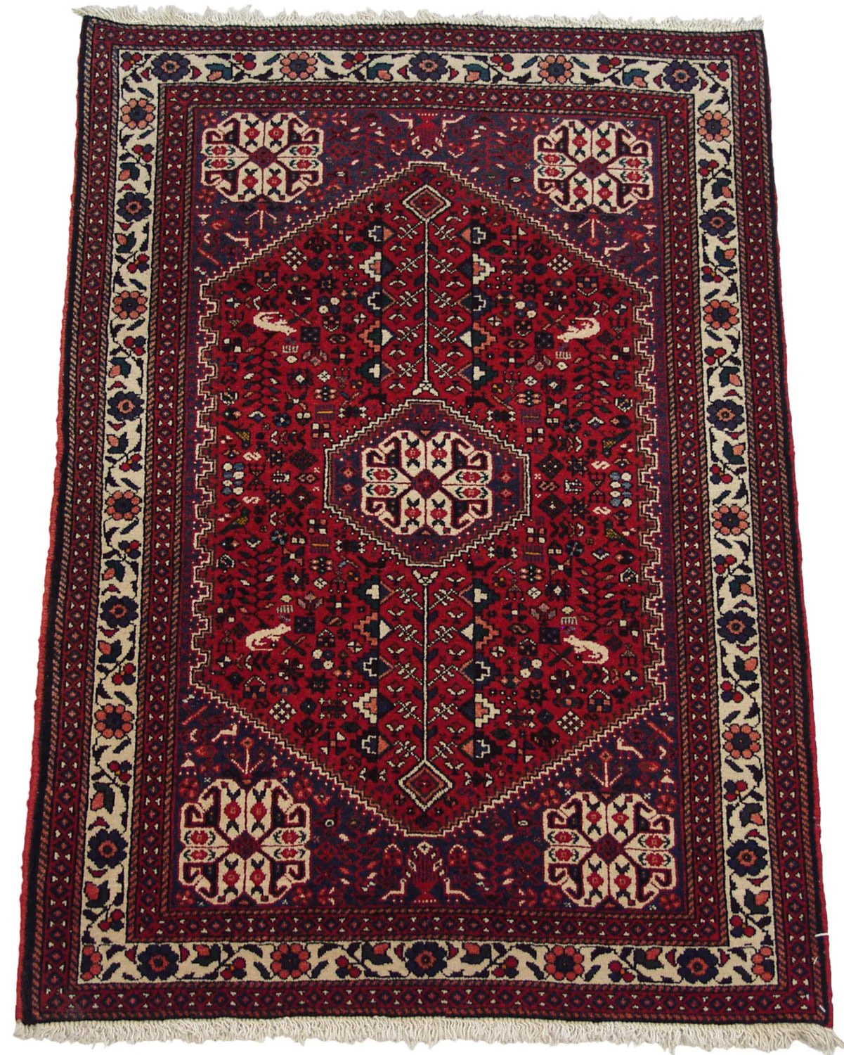3.5x5 Vintage Abadeh Rug - Image 2