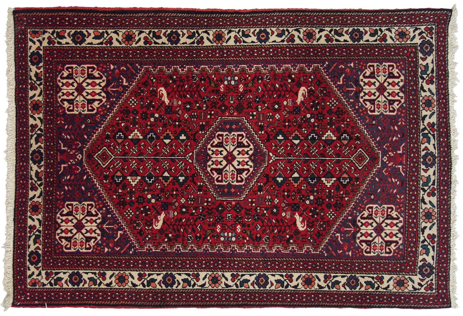 3.5x5 Vintage Abadeh Rug - Image 3