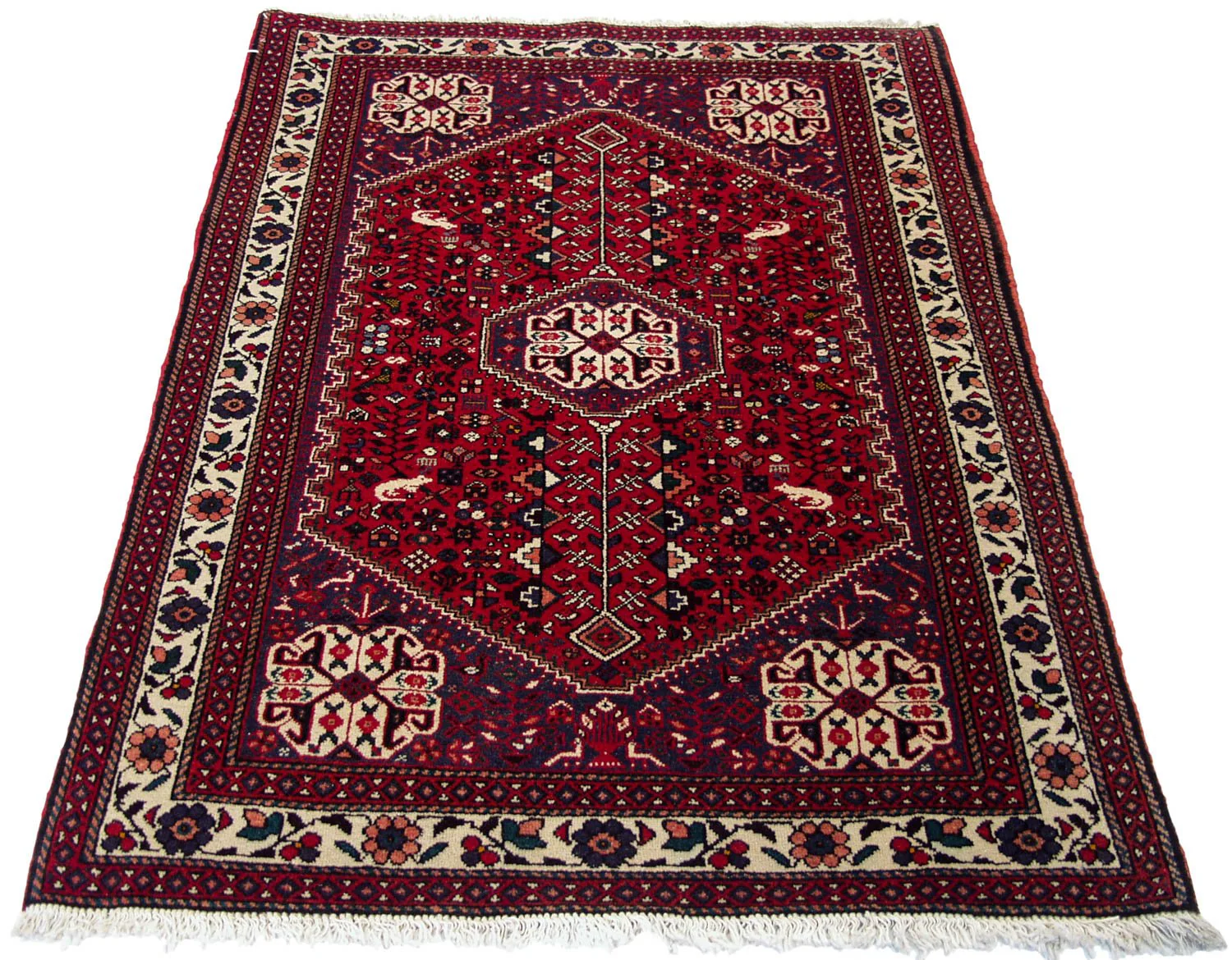 3.5x5 Vintage Abadeh Rug - Image 4