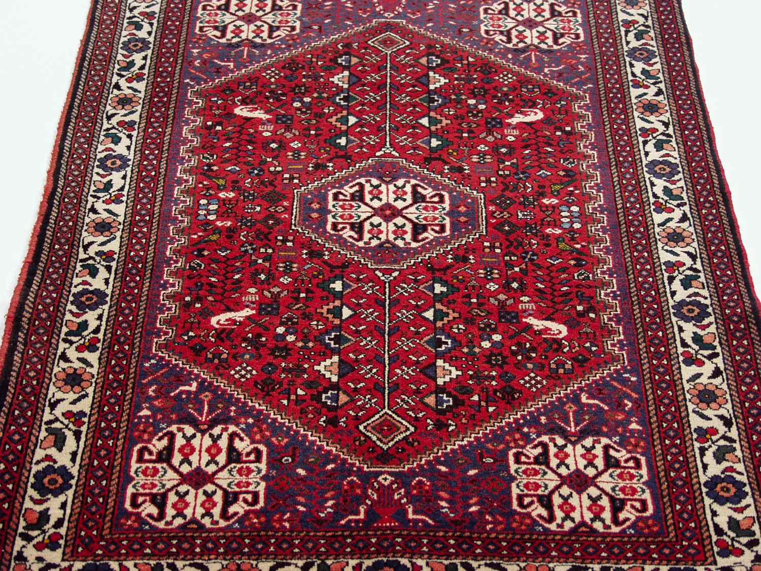 3.5x5 Vintage Abadeh Rug - Image 7