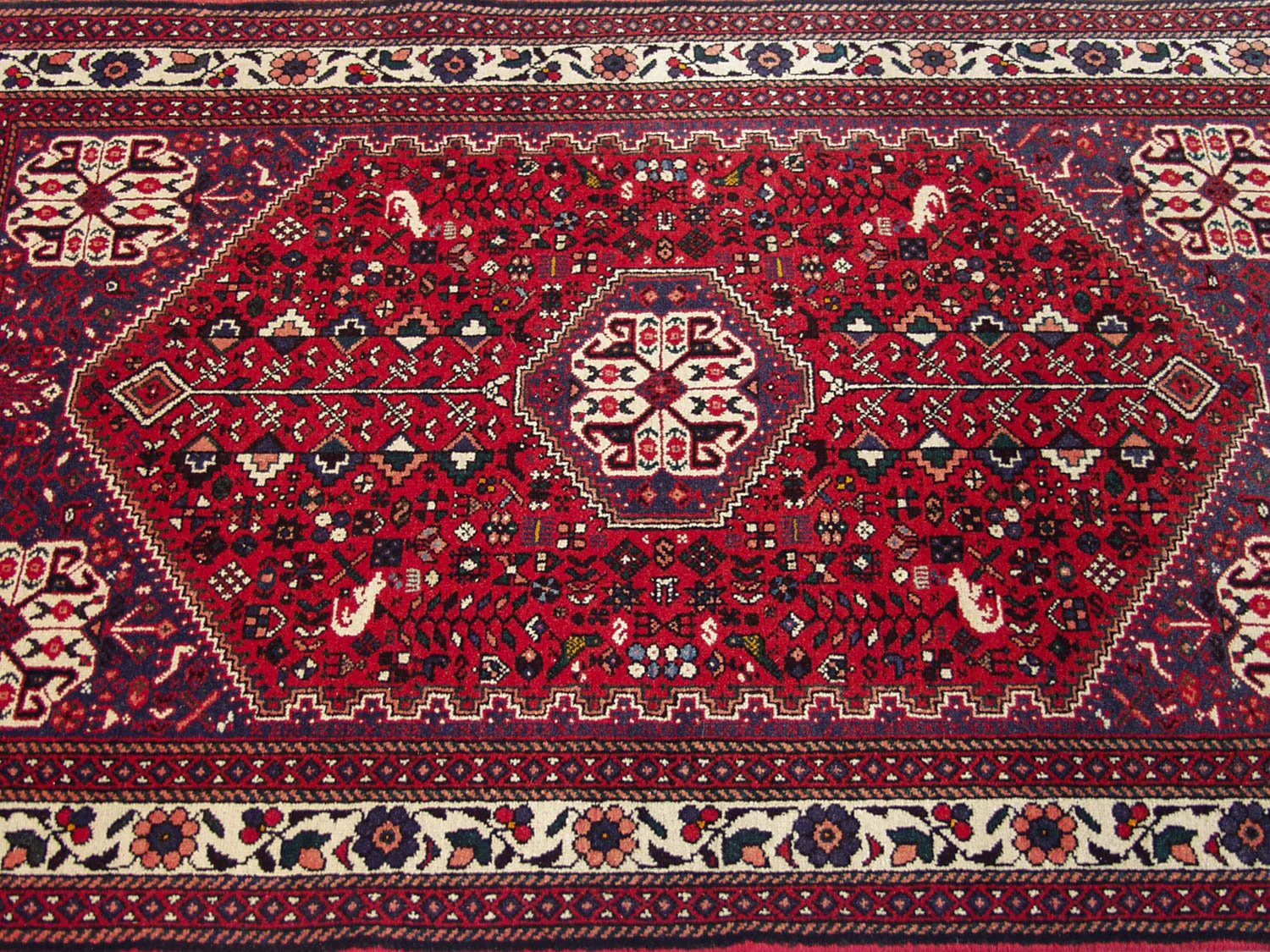3.5x5 Vintage Abadeh Rug - Image 8