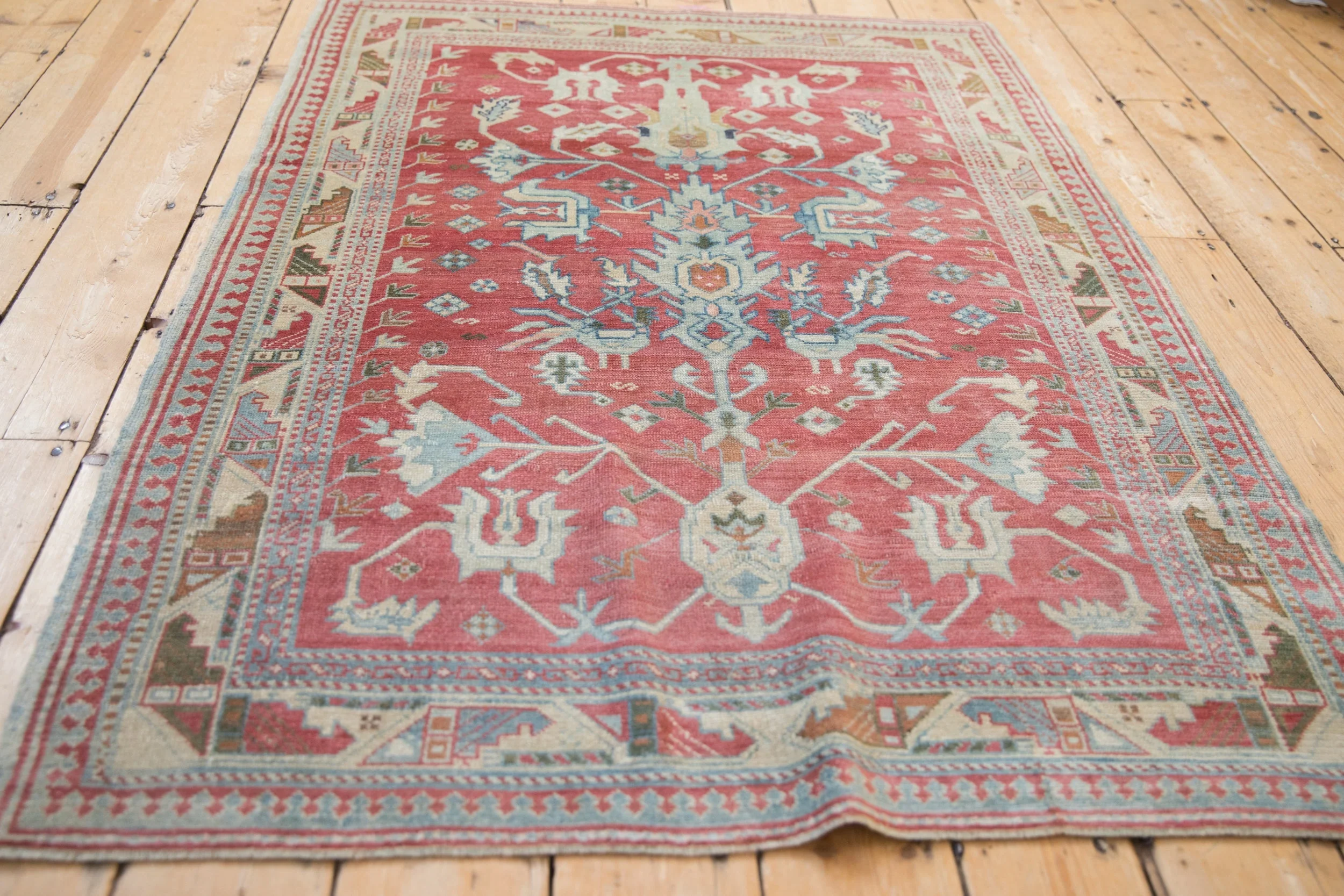 3.5x5 Vintage Distressed Anatolian Rug - Image 8