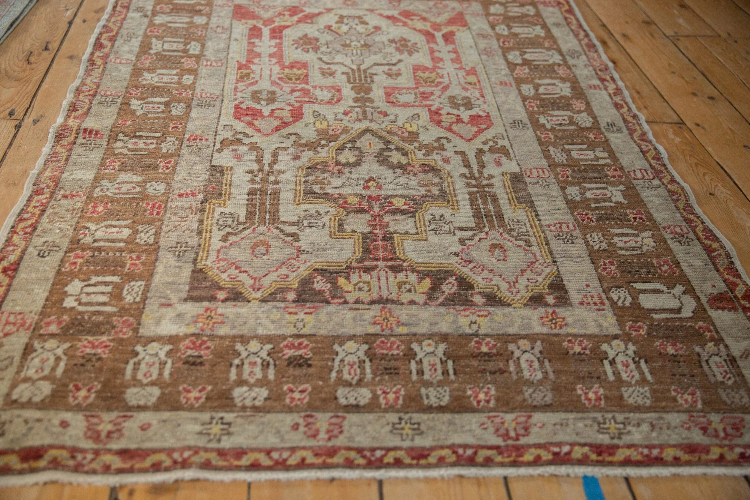3.5x5 Vintage Distressed Anatolian Rug - Image 4