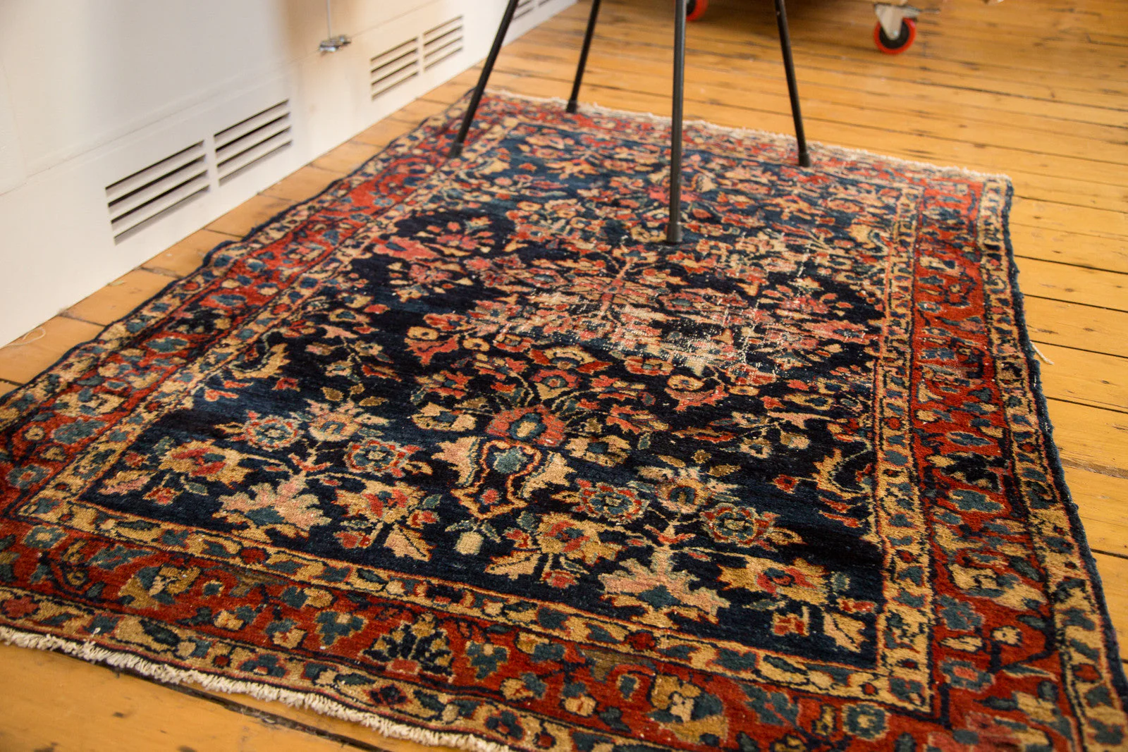 3.5x5 Vintage Distressed Fine Bibikabad Rug - Image 3