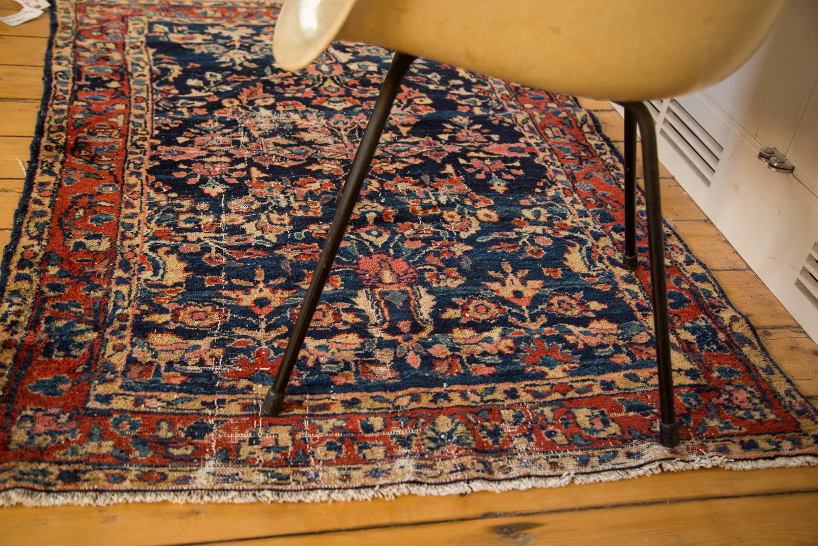 3.5x5 Vintage Distressed Fine Bibikabad Rug - Image 6