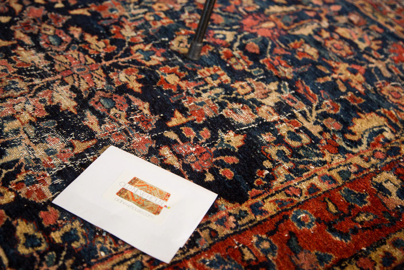 3.5x5 Vintage Distressed Fine Bibikabad Rug - Image 7