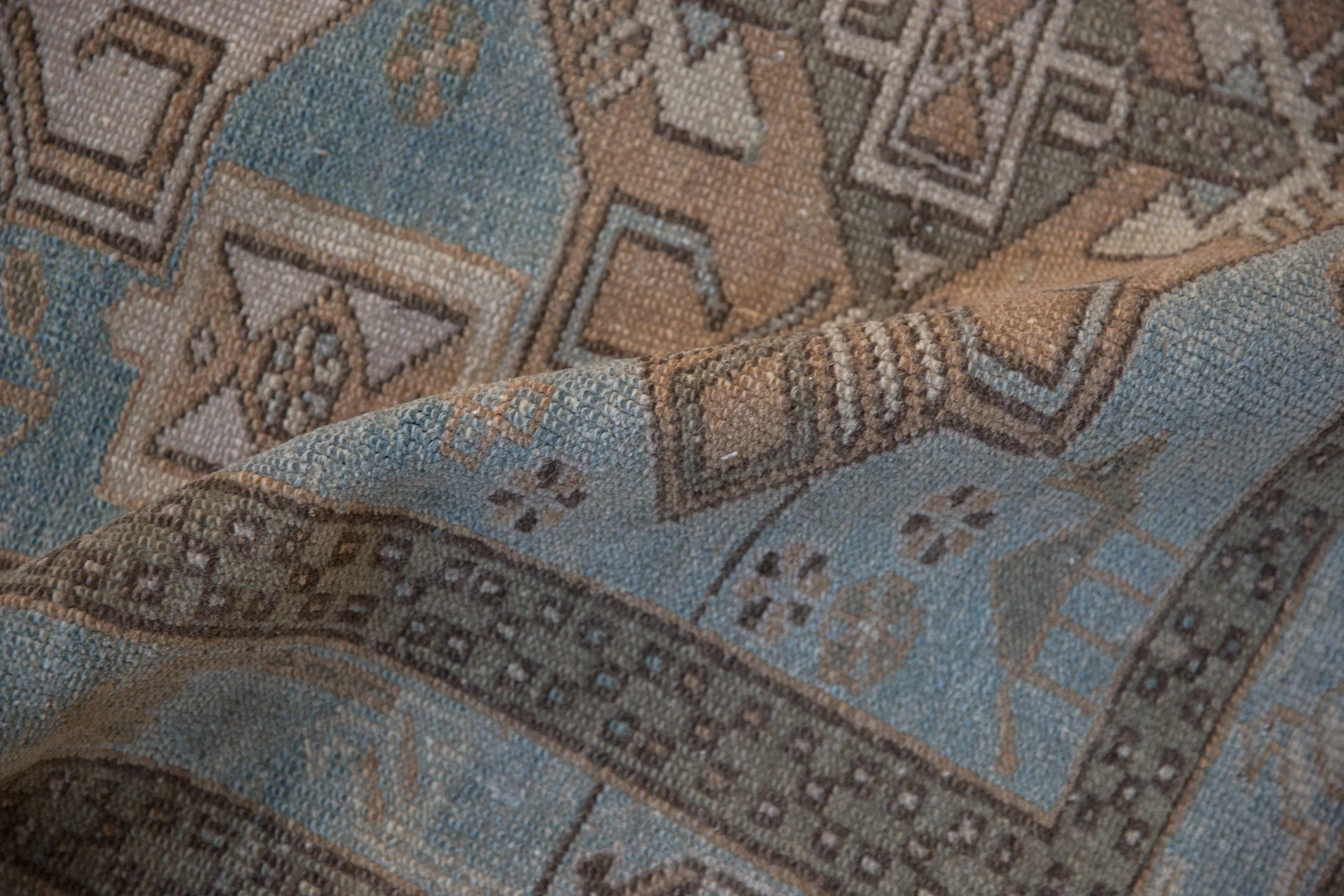 3.5x5 Vintage Distressed Hamadan Rug - Image 10