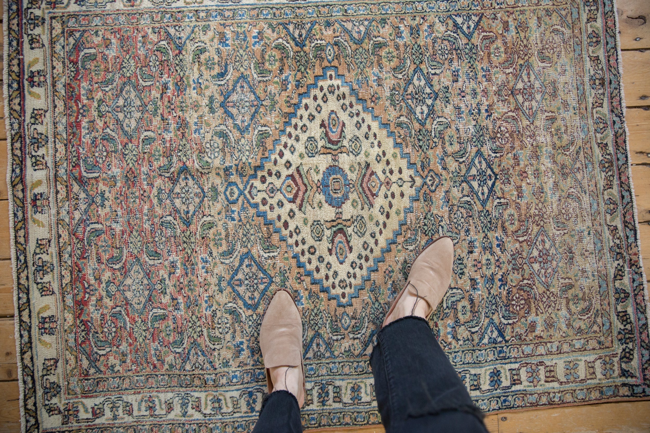 3.5x5 Vintage Distressed Khorassan Rug - Image 2
