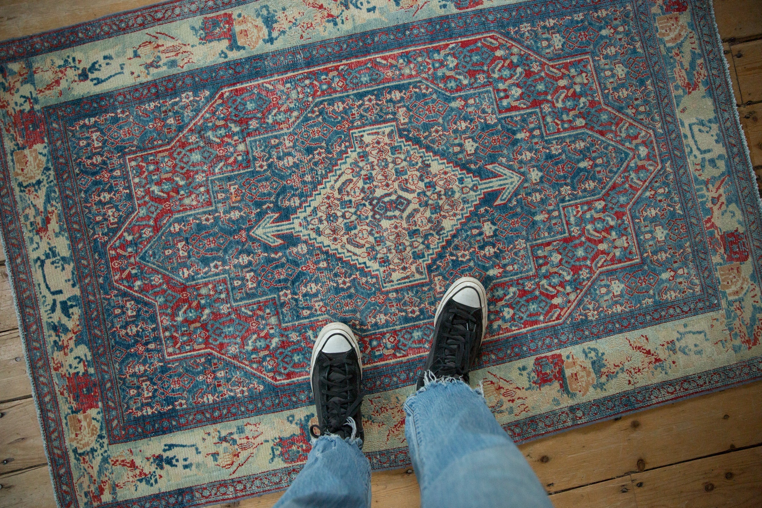 3.5x5 Vintage Distressed Senneh Rug - Image 2