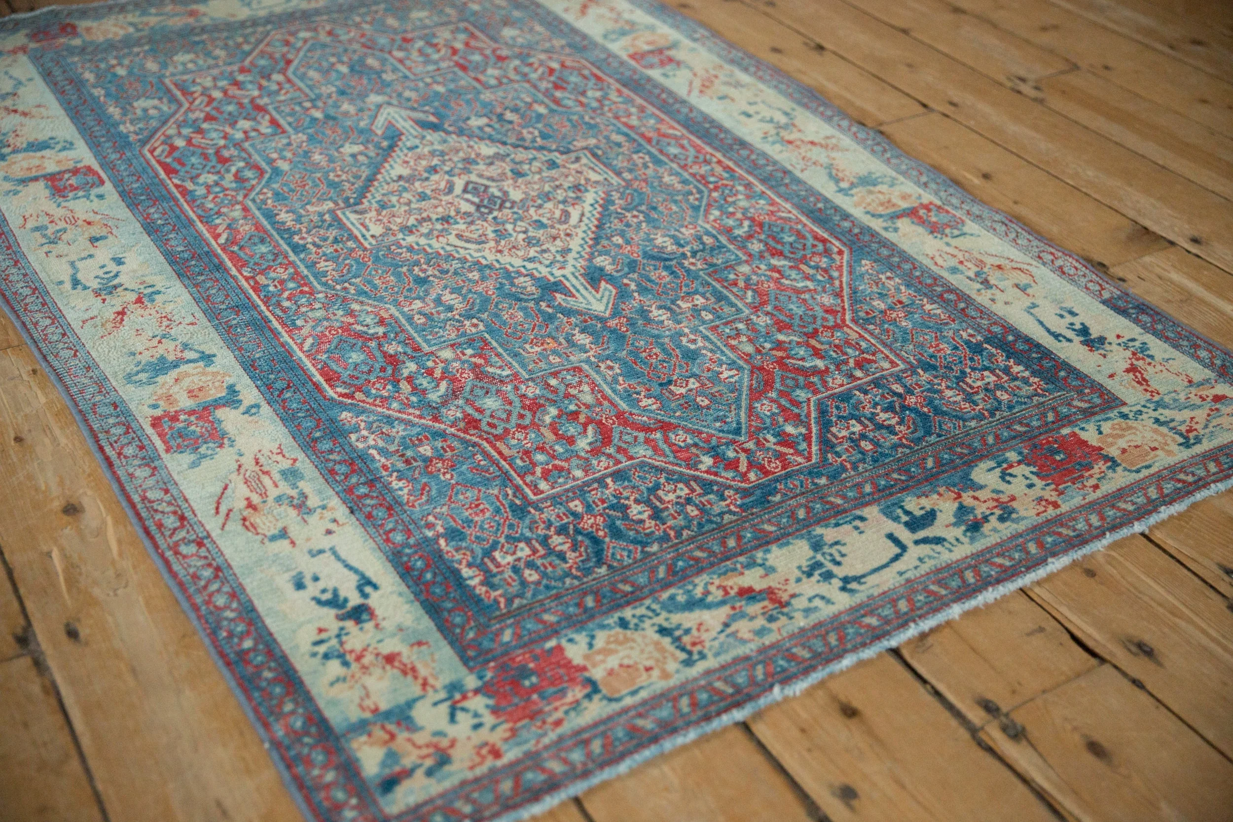 3.5x5 Vintage Distressed Senneh Rug - Image 4